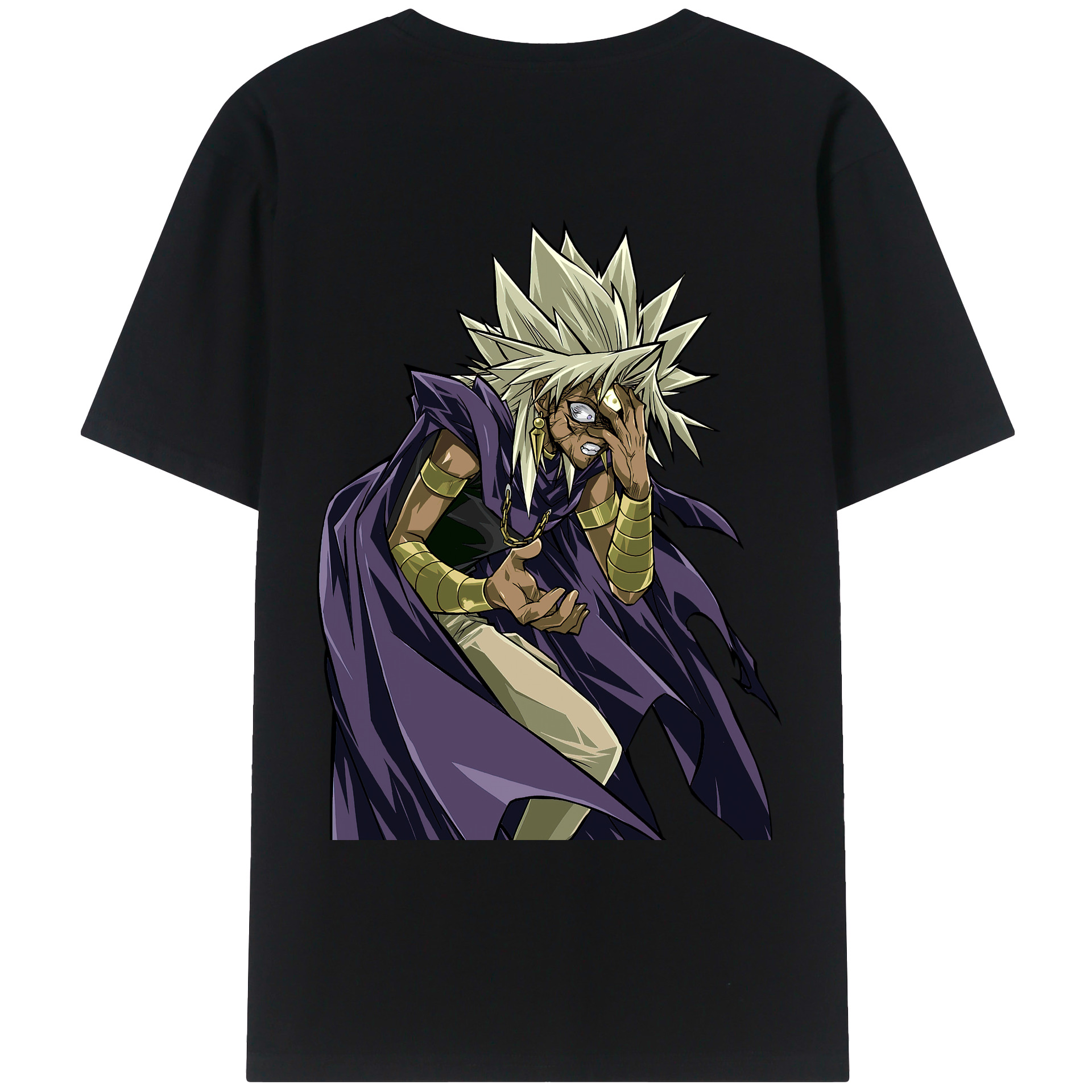 （画像用） 遊☆戯☆王 Yu-Gi-Oh! 綿100％ メンズ半袖Tシャツ（バックプリント） 通気性