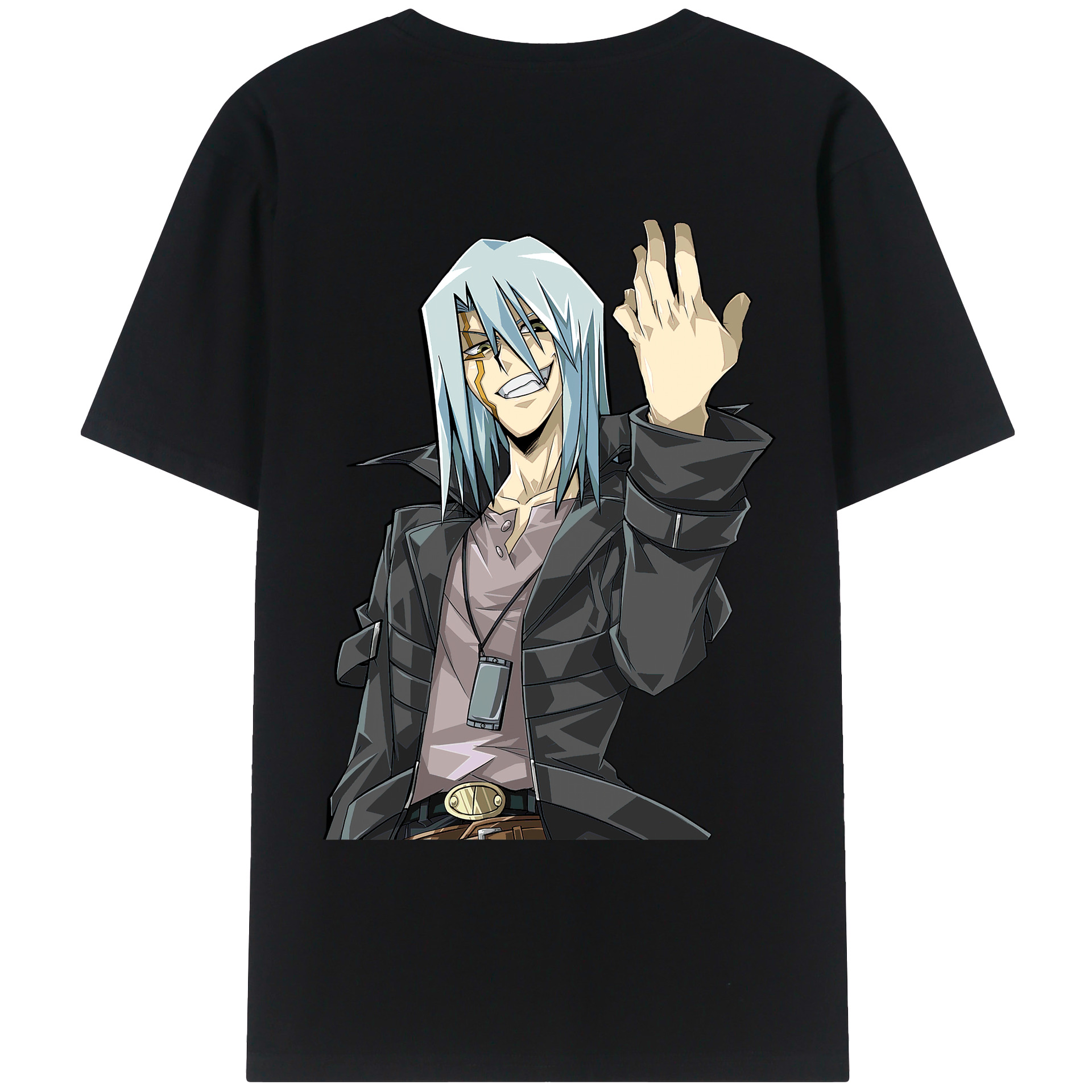 （画像用） 遊☆戯☆王 Yu-Gi-Oh! 綿100％ メンズ半袖Tシャツ（バックプリント） 通気性
