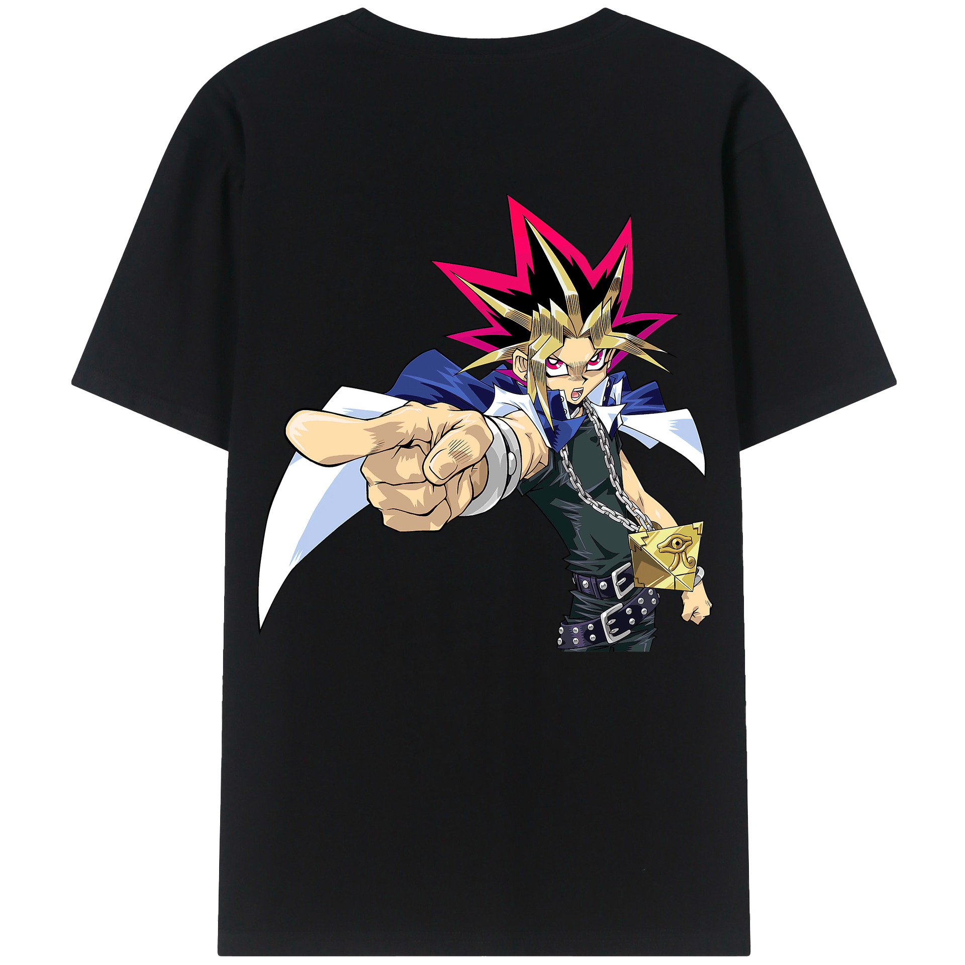 （画像用） 遊☆戯☆王 Yu-Gi-Oh! 綿100％ メンズ半袖Tシャツ（バックプリント） 通気性