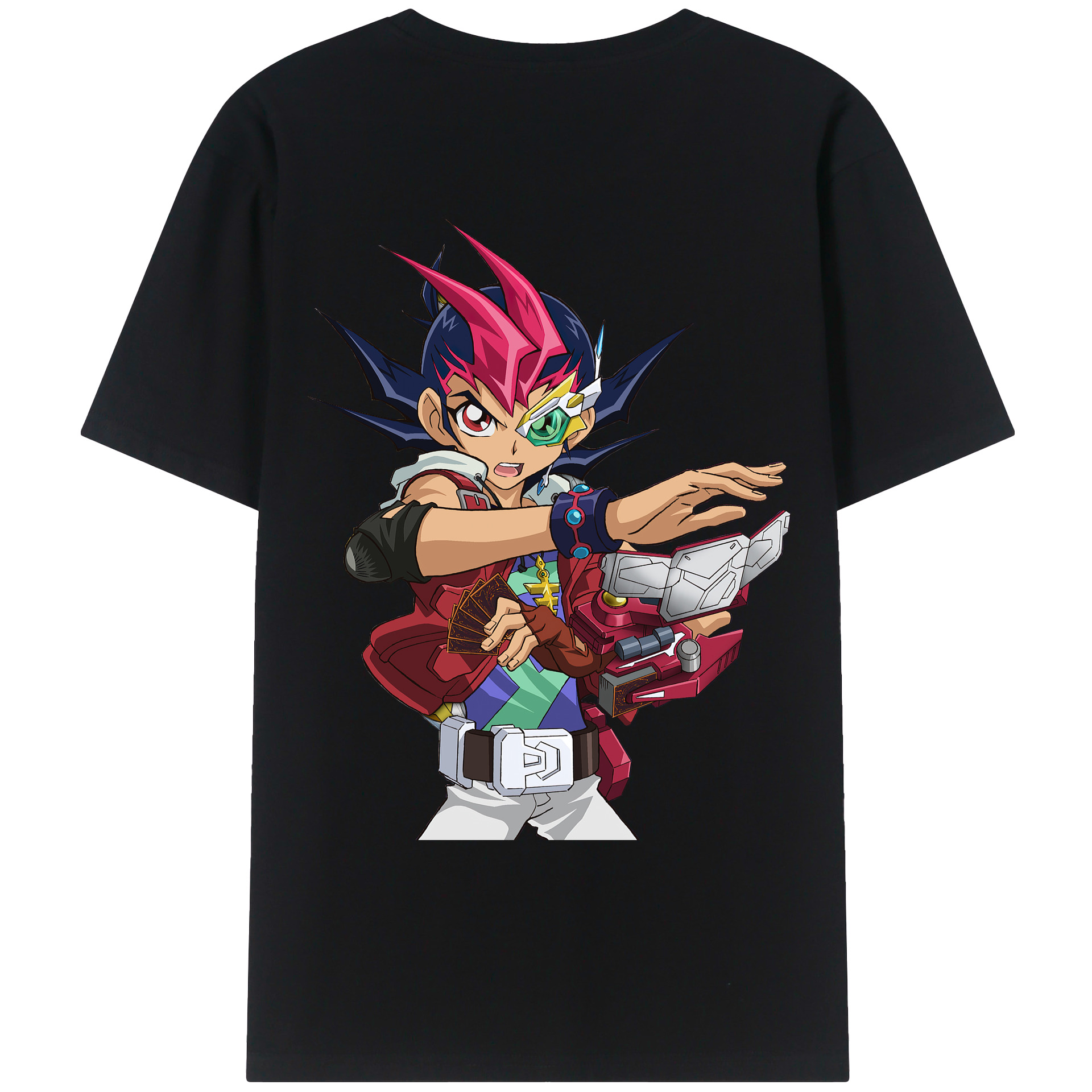（画像用） 遊☆戯☆王 Yu-Gi-Oh! 綿100％ メンズ半袖Tシャツ（バックプリント） 通気性