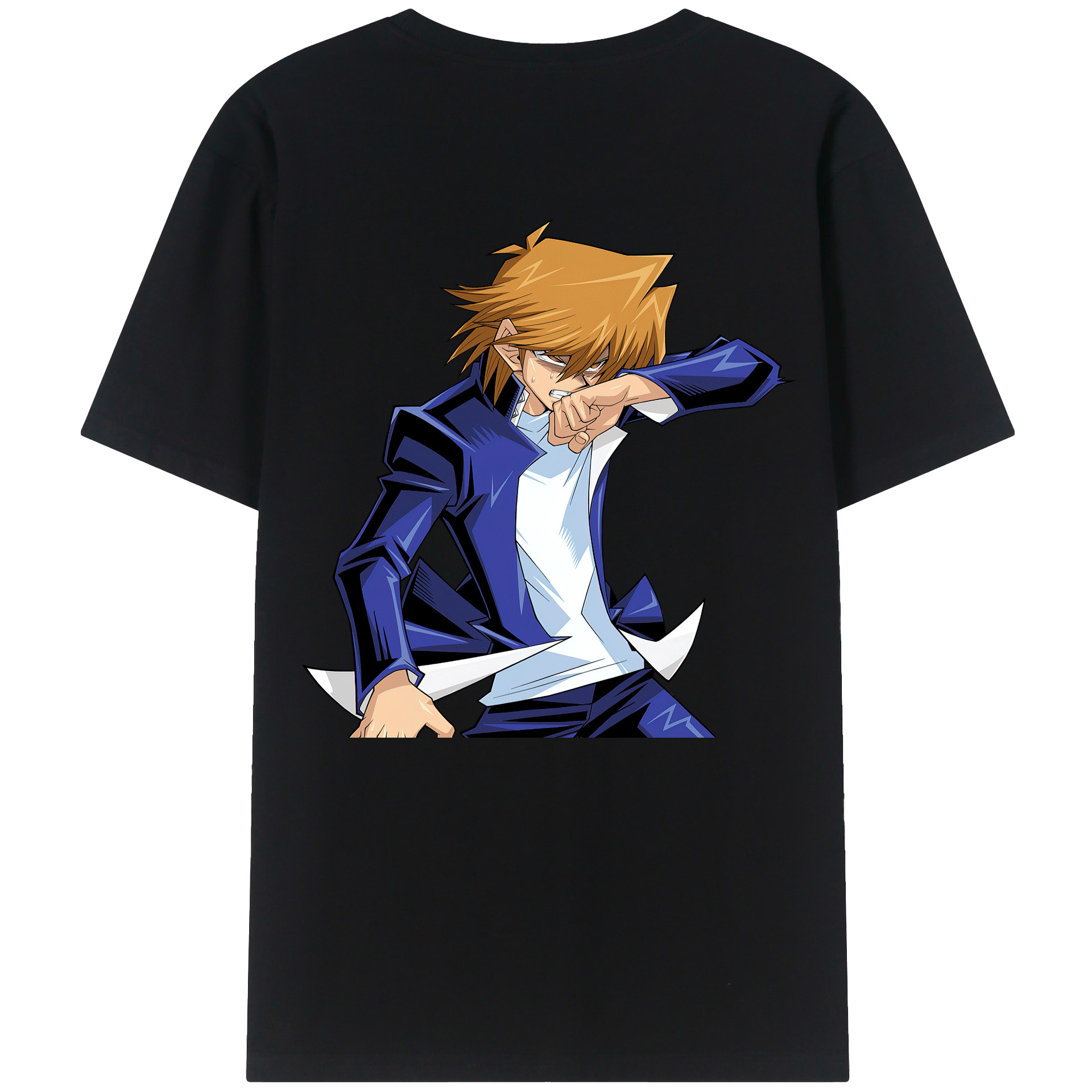 （画像用） 遊☆戯☆王 Yu-Gi-Oh! 綿100％ メンズ半袖Tシャツ（バックプリント） 通気性