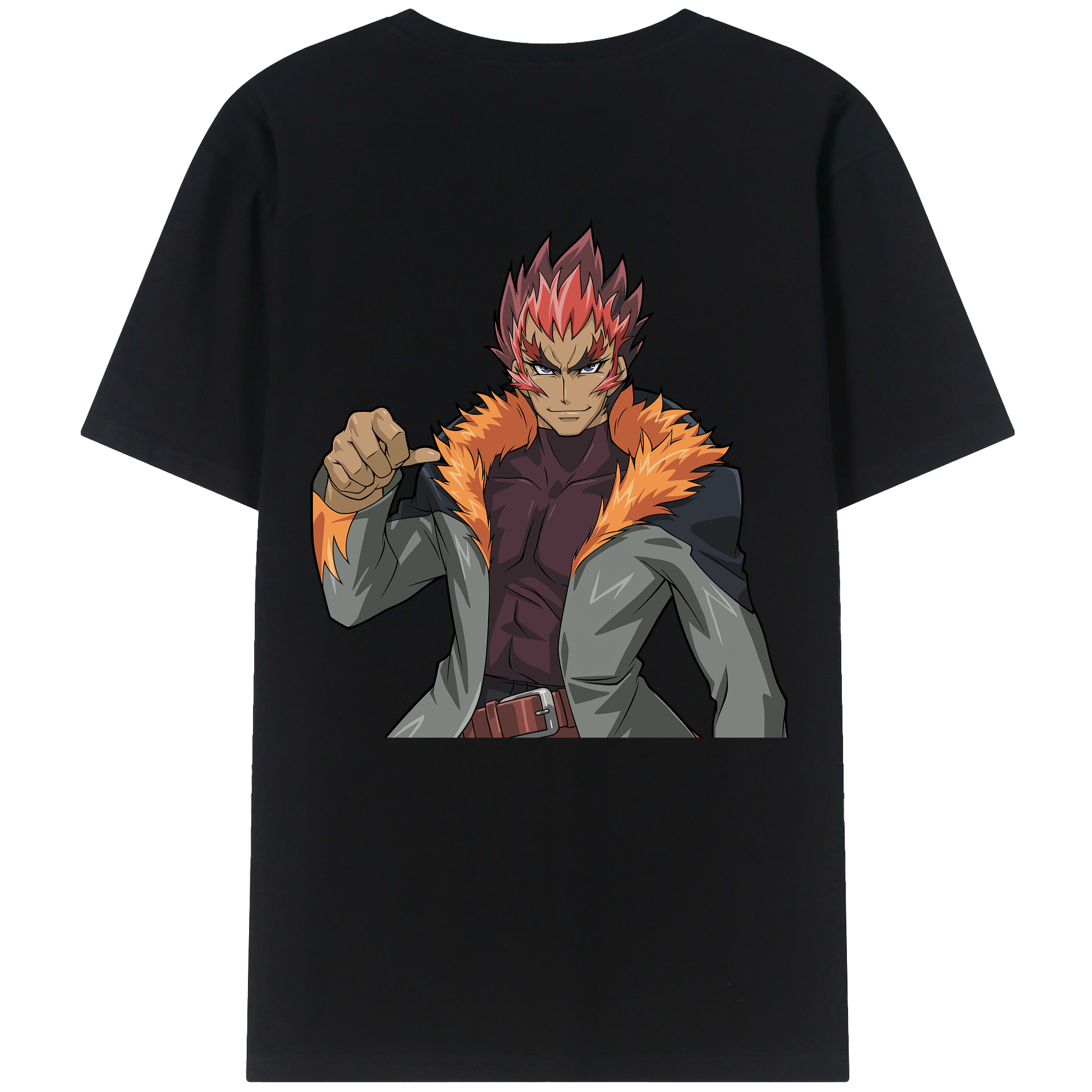 （画像用） 遊☆戯☆王 Yu-Gi-Oh! 綿100％ メンズ半袖Tシャツ（バックプリント） 通気性