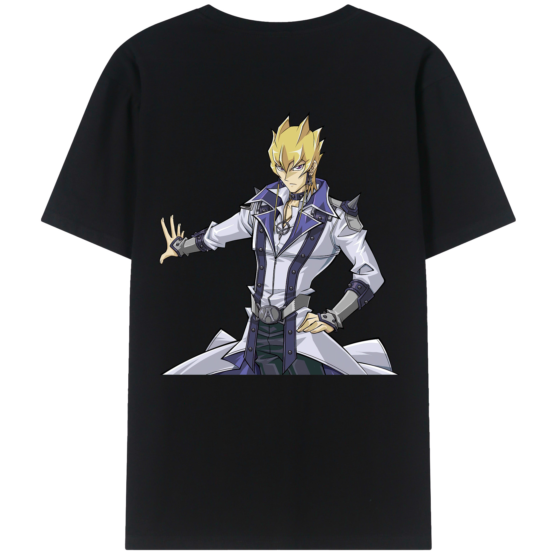 （画像用） 遊☆戯☆王 Yu-Gi-Oh! 綿100％ メンズ半袖Tシャツ（バックプリント） 通気性