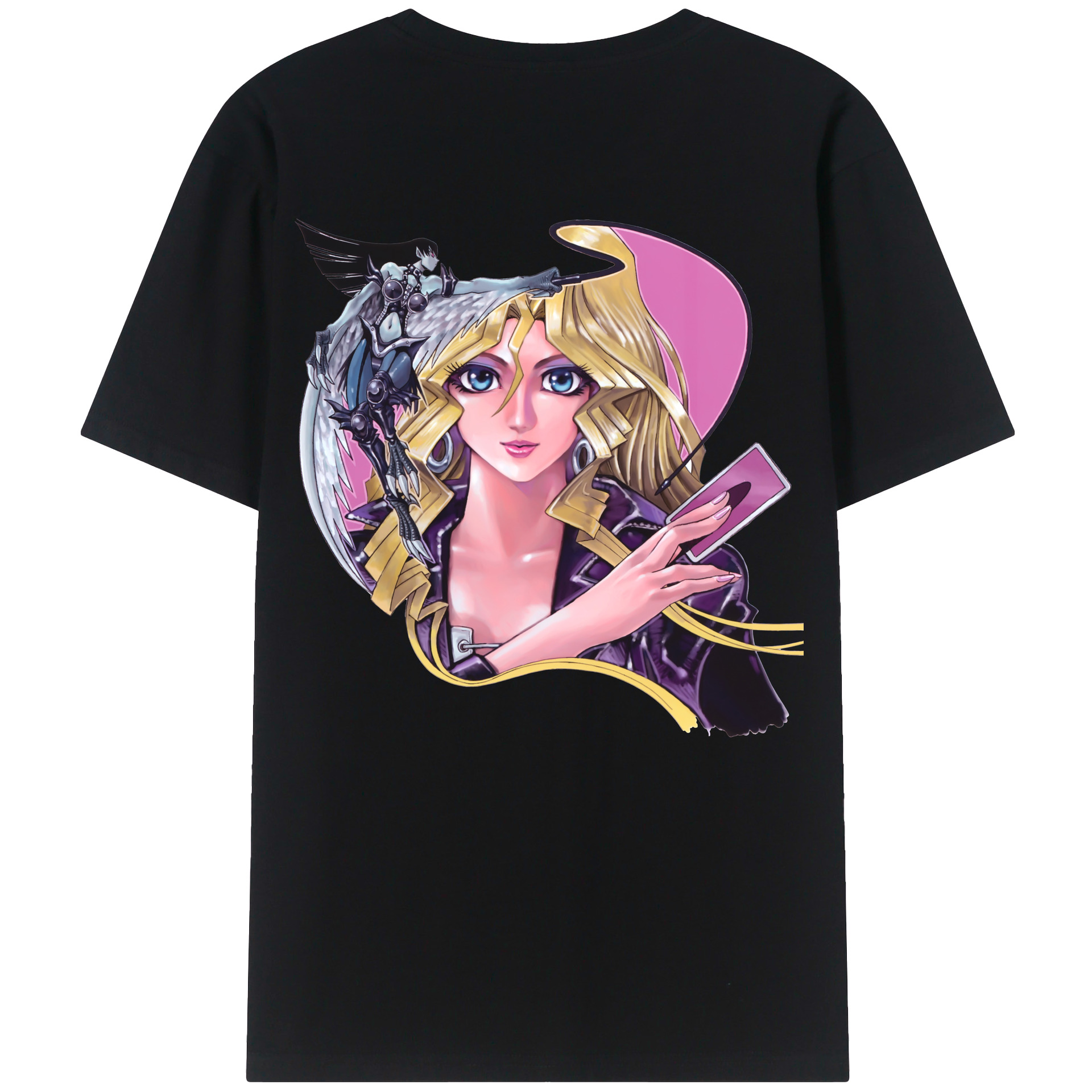 （画像用） 遊☆戯☆王 Yu-Gi-Oh! 綿100％ メンズ半袖Tシャツ（バックプリント） 通気性