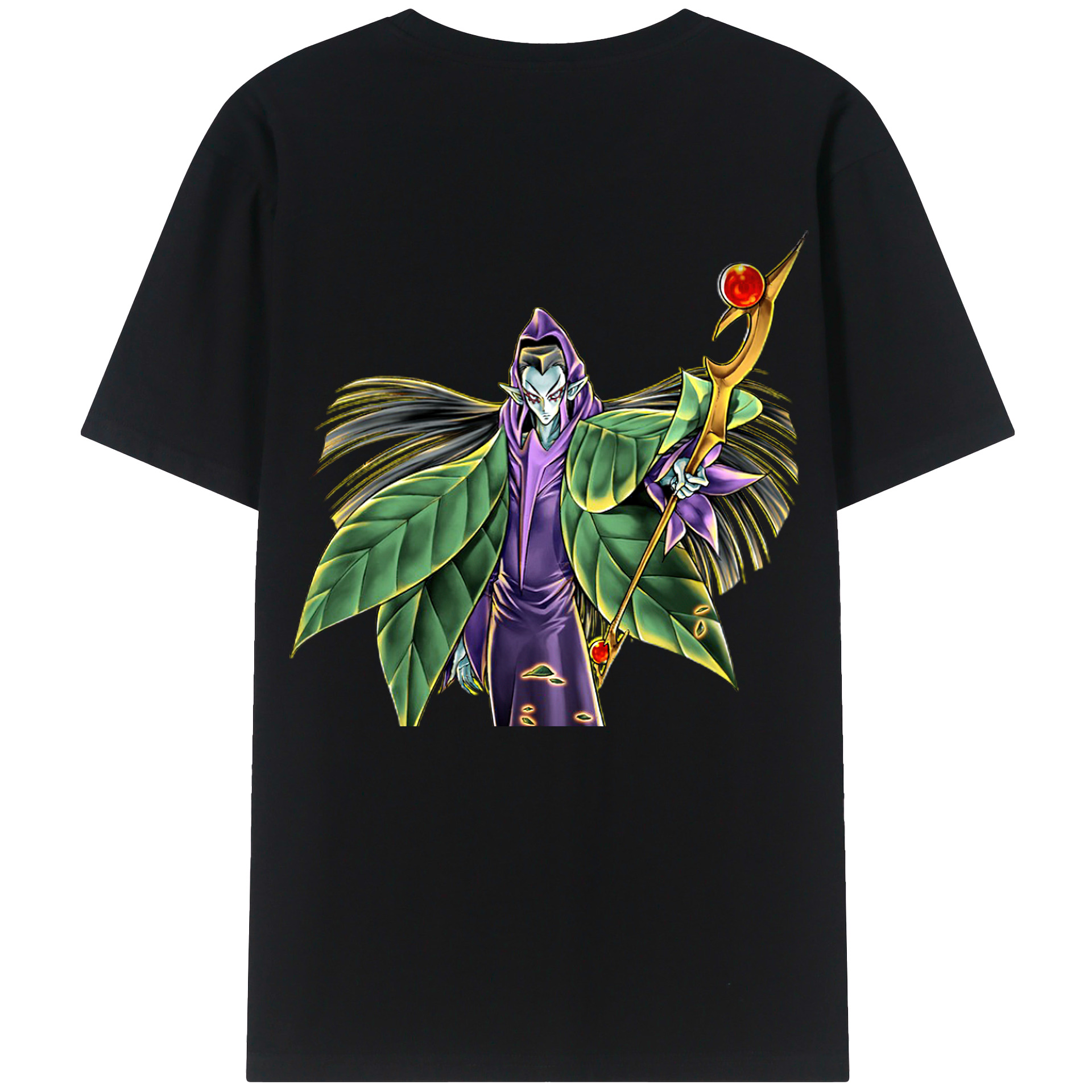 （画像用） 遊☆戯☆王 Yu-Gi-Oh! 綿100％ メンズ半袖Tシャツ（バックプリント） 通気性