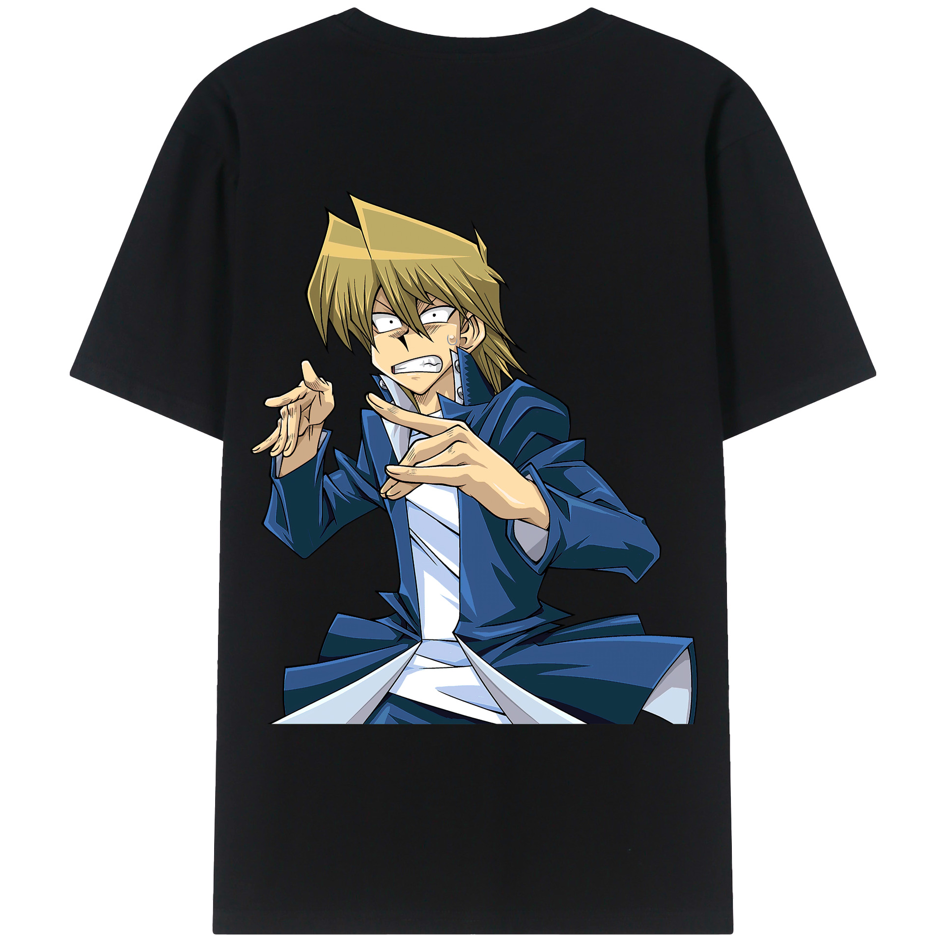（画像用） 遊☆戯☆王 Yu-Gi-Oh! 綿100％ メンズ半袖Tシャツ（バックプリント） 通気性
