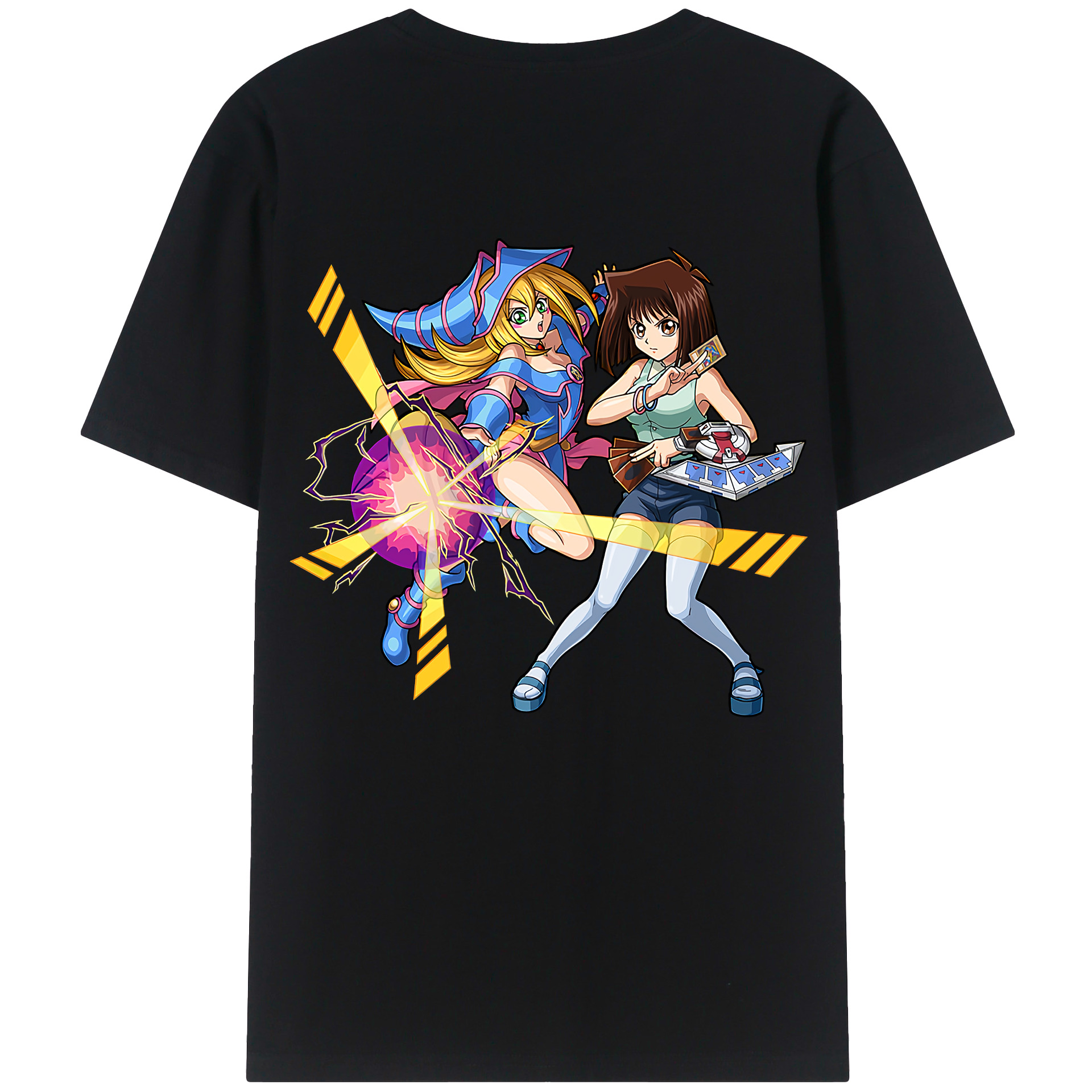 （画像用） 遊☆戯☆王 Yu-Gi-Oh! 綿100％ メンズ半袖Tシャツ（バックプリント） 通気性