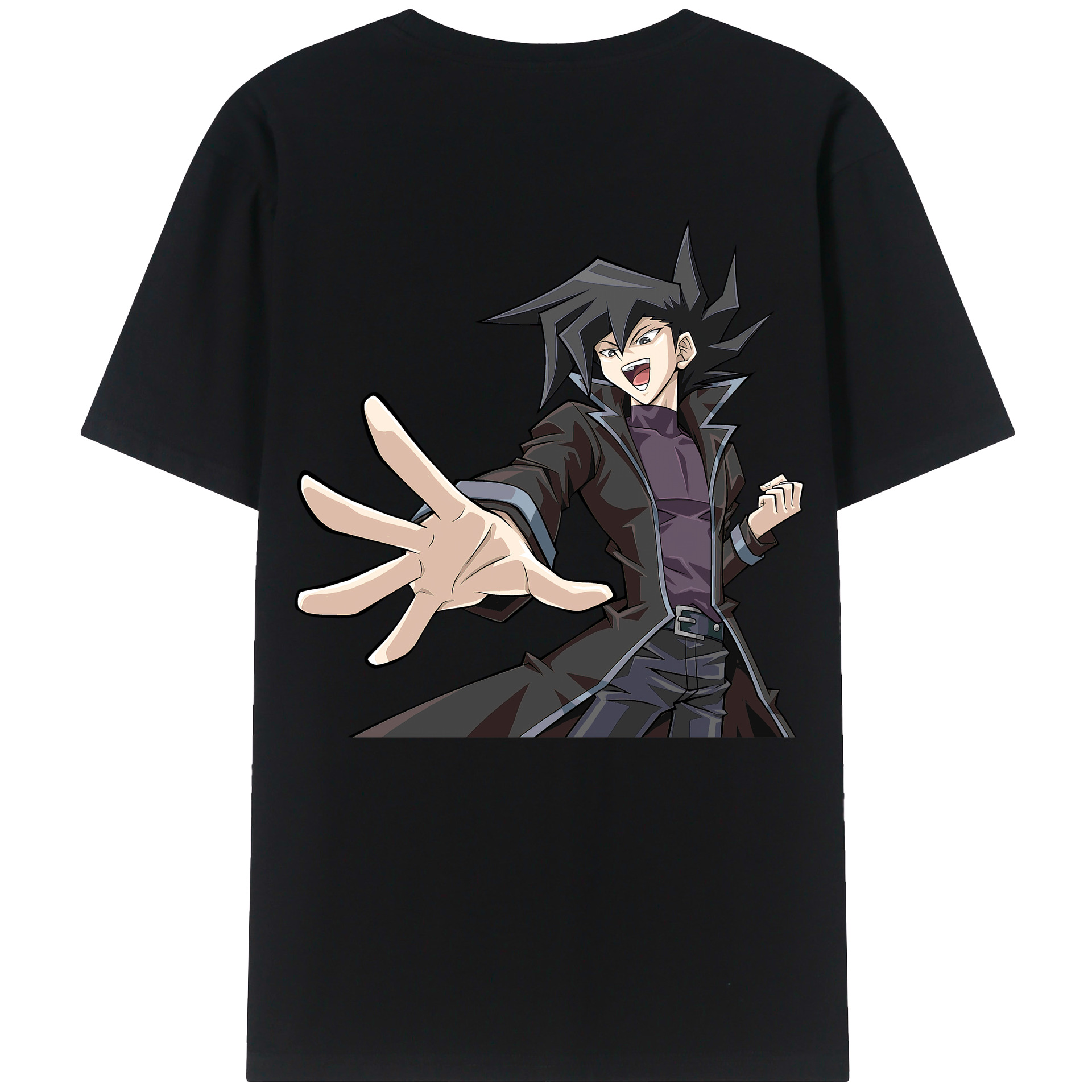 （画像用） 遊☆戯☆王 Yu-Gi-Oh! 綿100％ メンズ半袖Tシャツ（バックプリント） 通気性