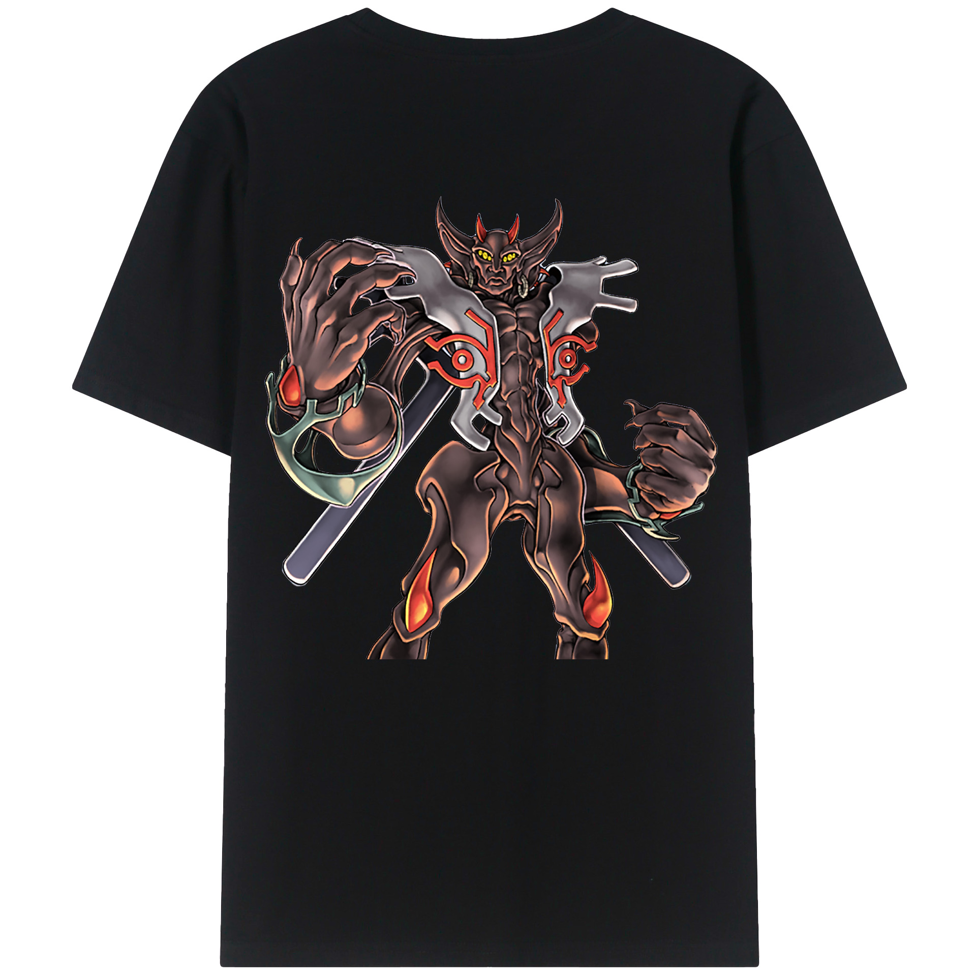 （画像用） 遊☆戯☆王 Yu-Gi-Oh! 綿100％ メンズ半袖Tシャツ（バックプリント） 通気性