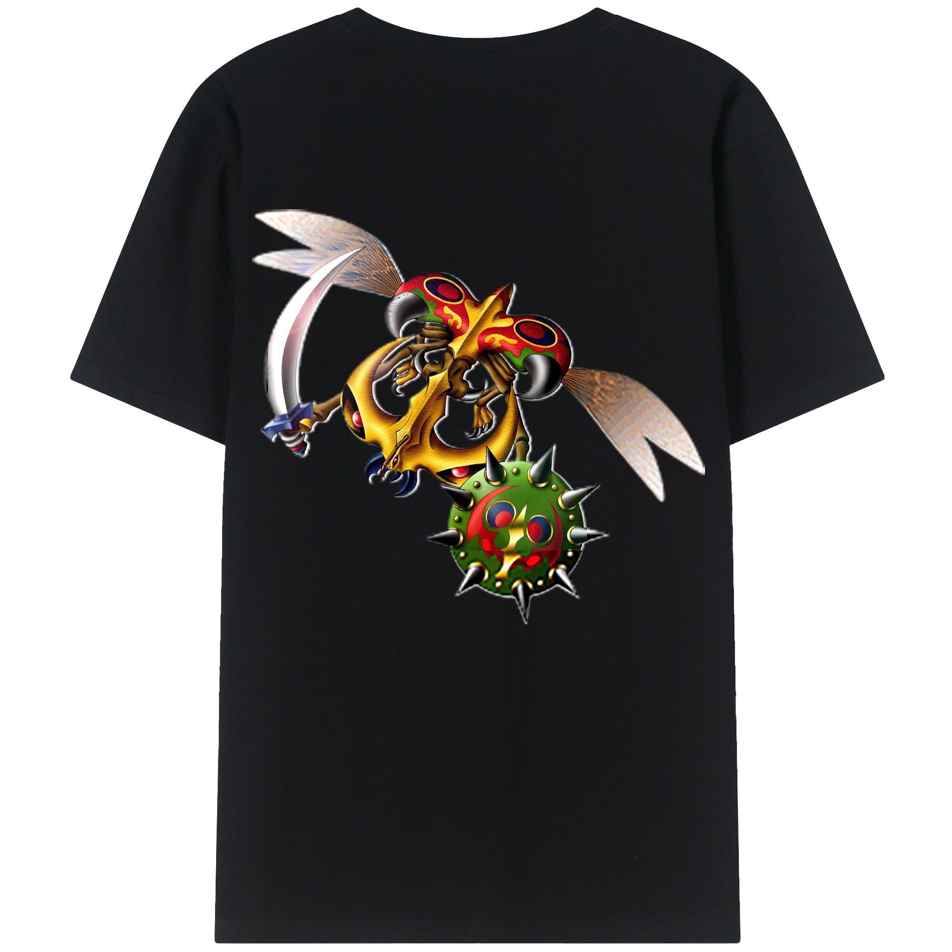 （画像用） 遊☆戯☆王 Yu-Gi-Oh! 綿100％ メンズ半袖Tシャツ（バックプリント） 通気性