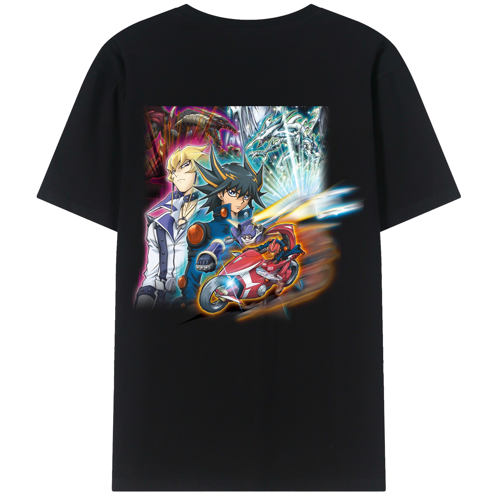 （画像用） 遊☆戯☆王 Yu-Gi-Oh! 綿100％ メンズ半袖Tシャツ（バックプリント） 通気性