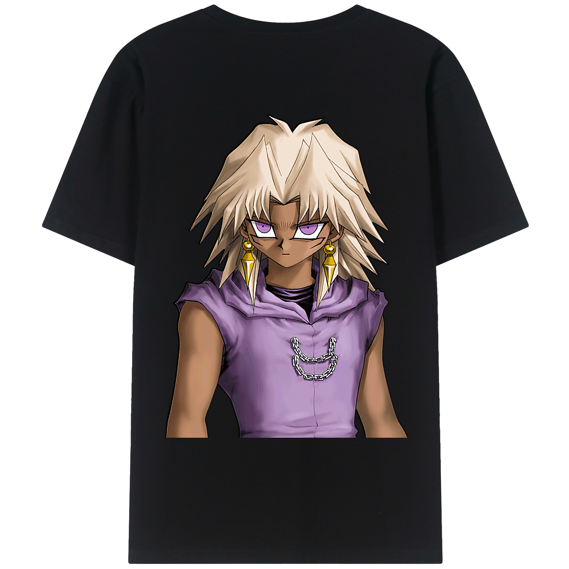 （画像用） 遊☆戯☆王 Yu-Gi-Oh! 綿100％ メンズ半袖Tシャツ（バックプリント） 通気性
