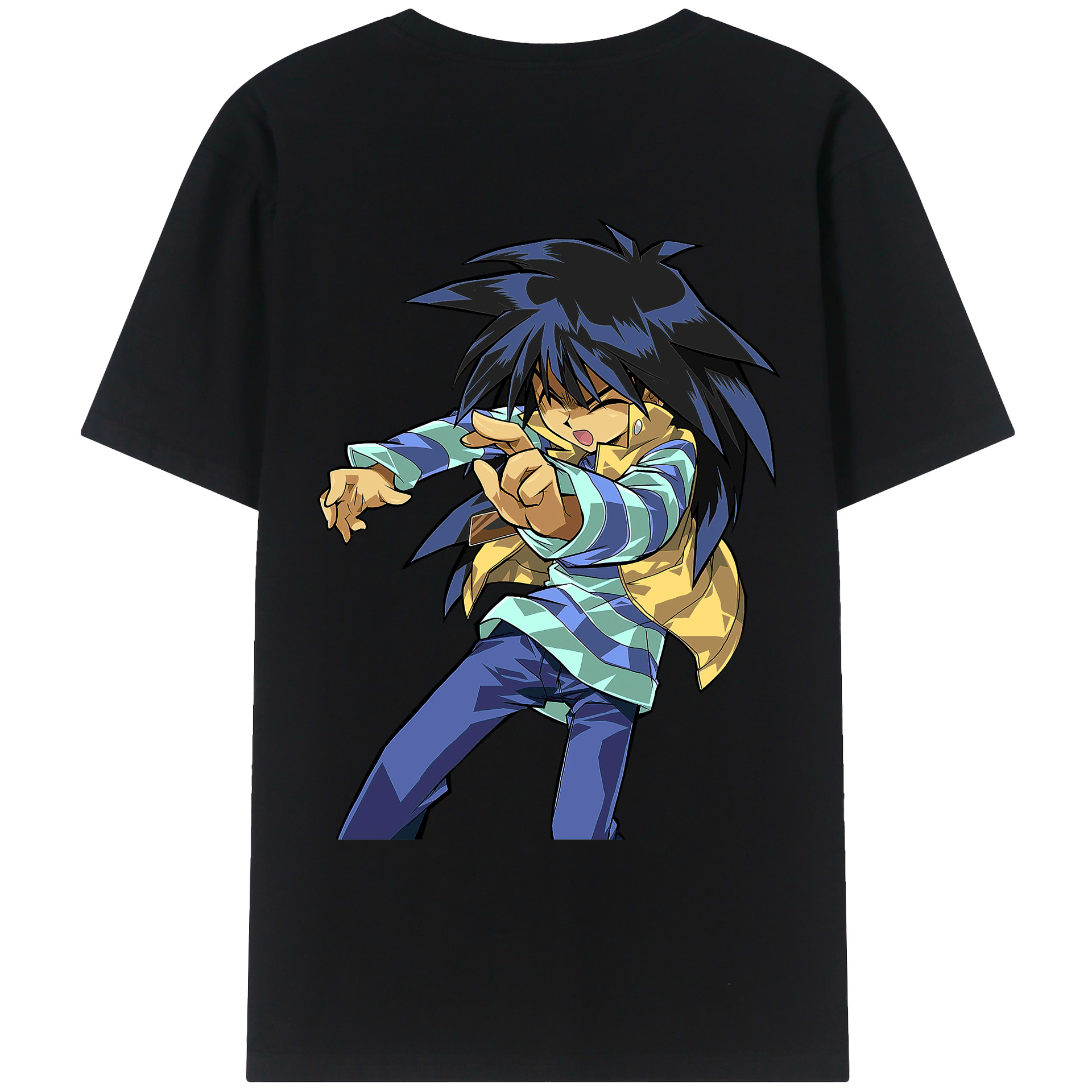 （画像用） 遊☆戯☆王 Yu-Gi-Oh! 綿100％ メンズ半袖Tシャツ（バックプリント） 通気性