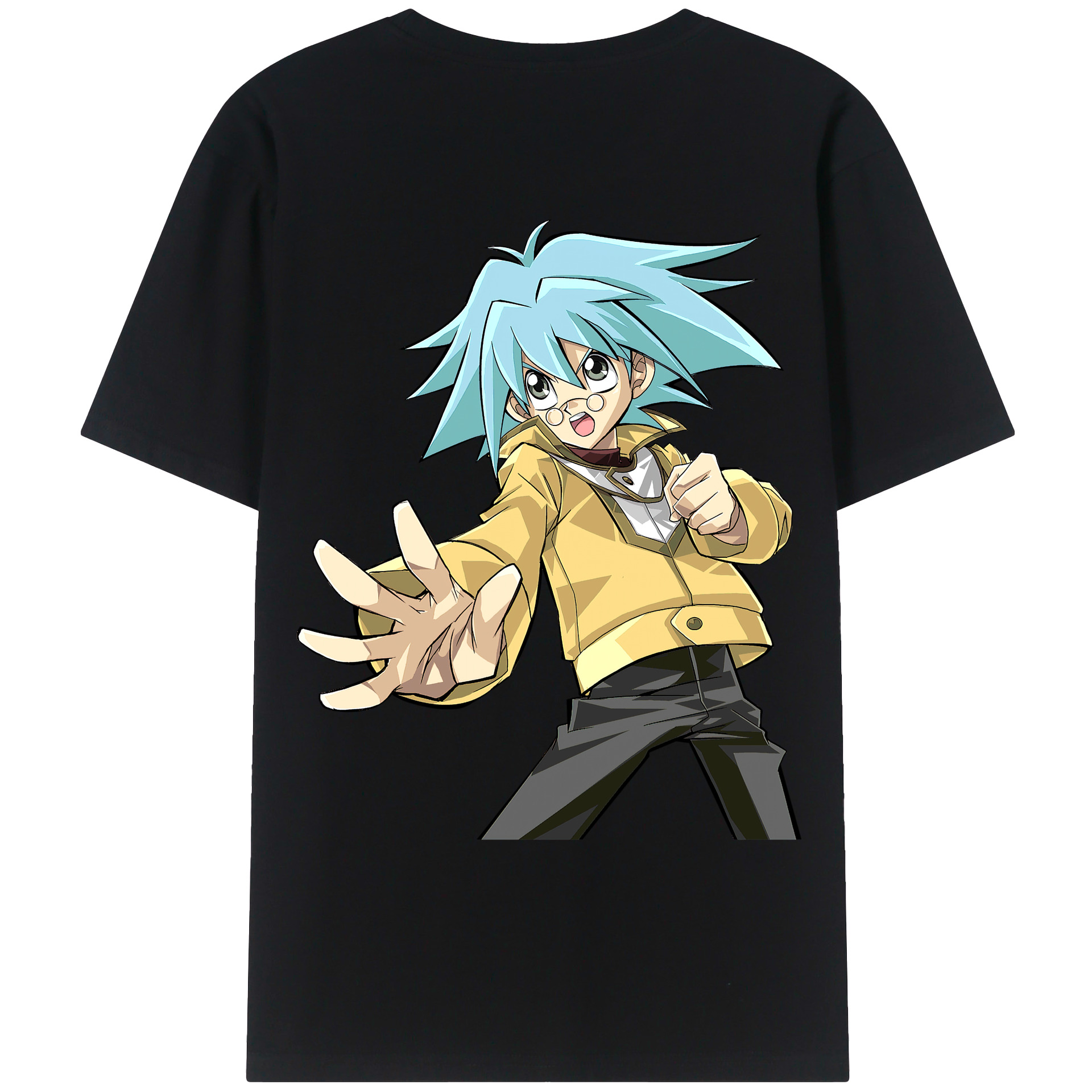 （画像用） 遊☆戯☆王 Yu-Gi-Oh! 綿100％ メンズ半袖Tシャツ（バックプリント） 通気性