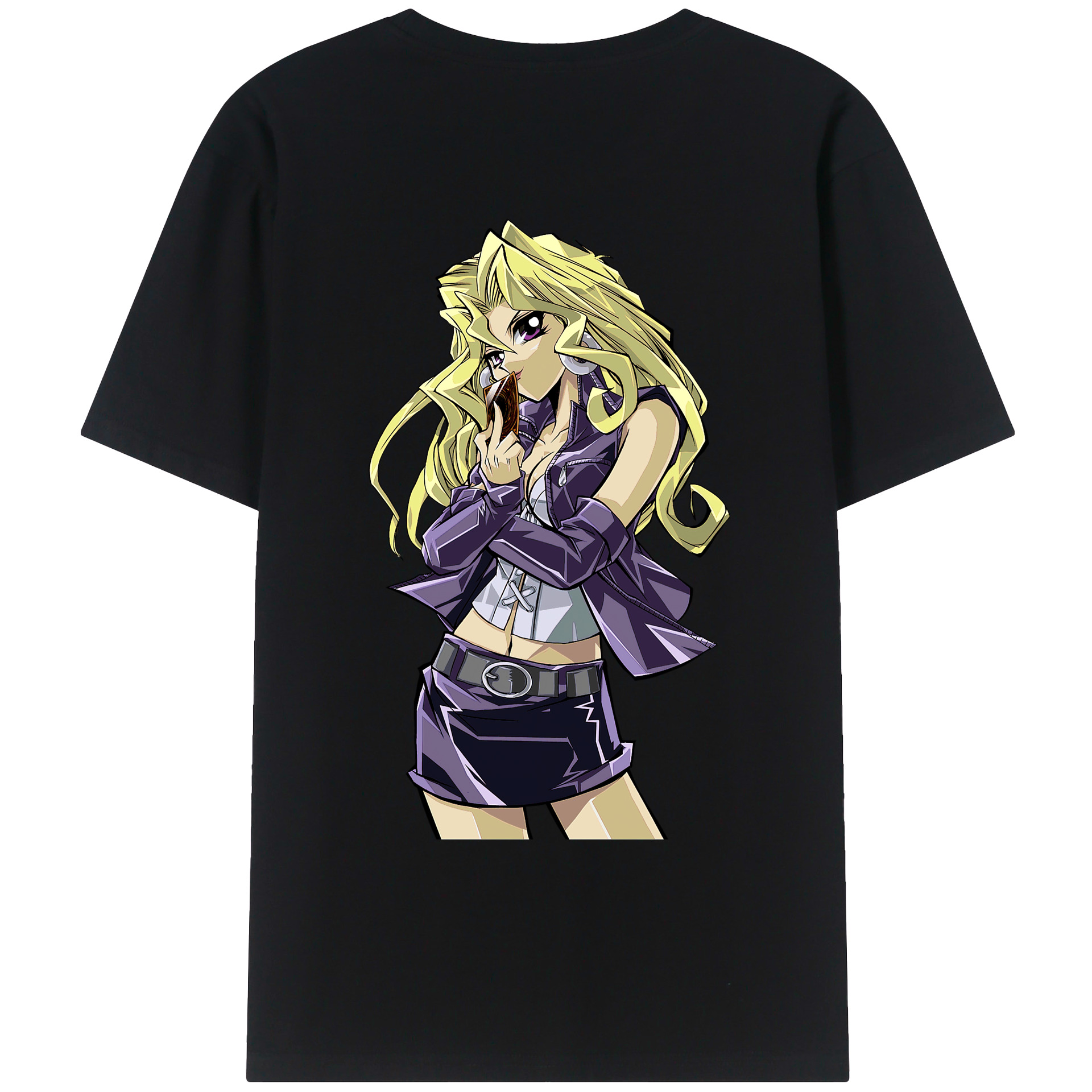 （画像用） 遊☆戯☆王 Yu-Gi-Oh! 綿100％ メンズ半袖Tシャツ（バックプリント） 通気性