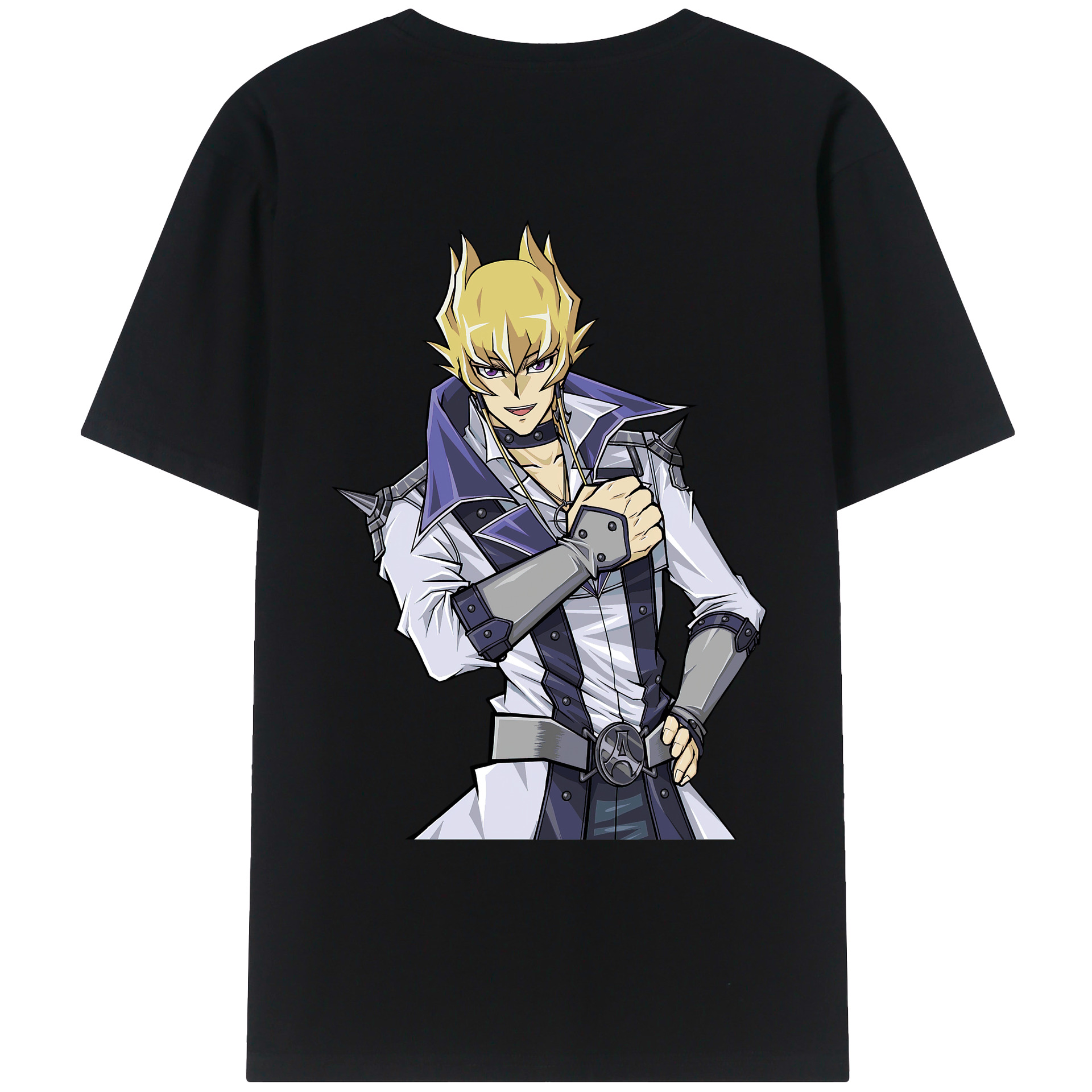 （画像用） 遊☆戯☆王 Yu-Gi-Oh! 綿100％ メンズ半袖Tシャツ（バックプリント） 通気性