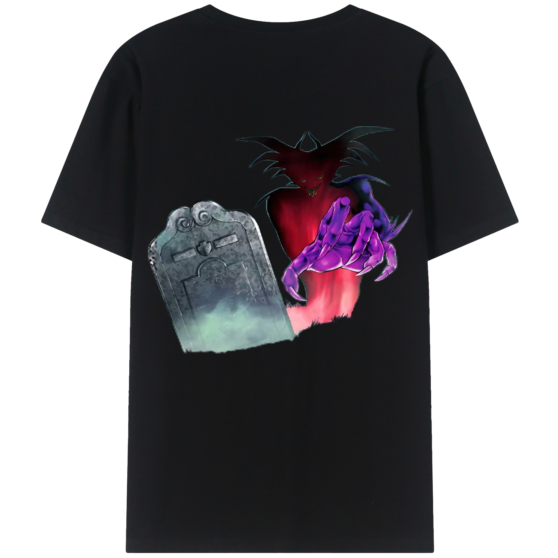 （画像用） 遊☆戯☆王 Yu-Gi-Oh! 綿100％ メンズ半袖Tシャツ（バックプリント） 通気性