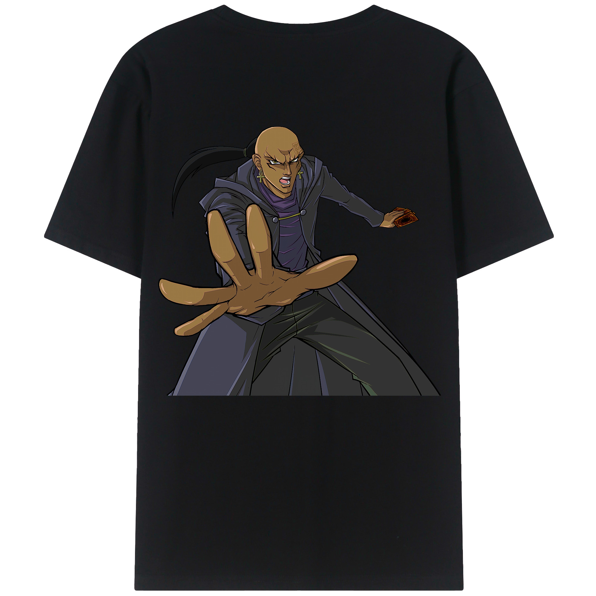 （画像用） 遊☆戯☆王 Yu-Gi-Oh! 綿100％ メンズ半袖Tシャツ（バックプリント） 通気性