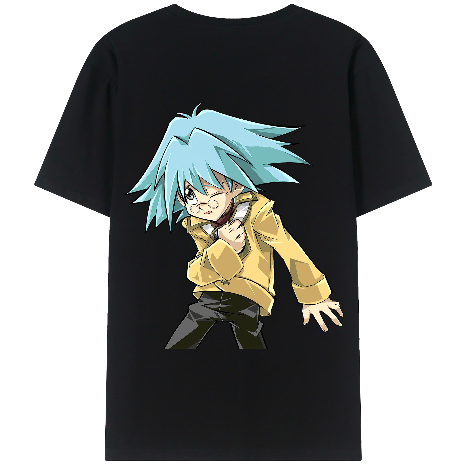 （画像用） 遊☆戯☆王 Yu-Gi-Oh! 綿100％ メンズ半袖Tシャツ（バックプリント） 通気性