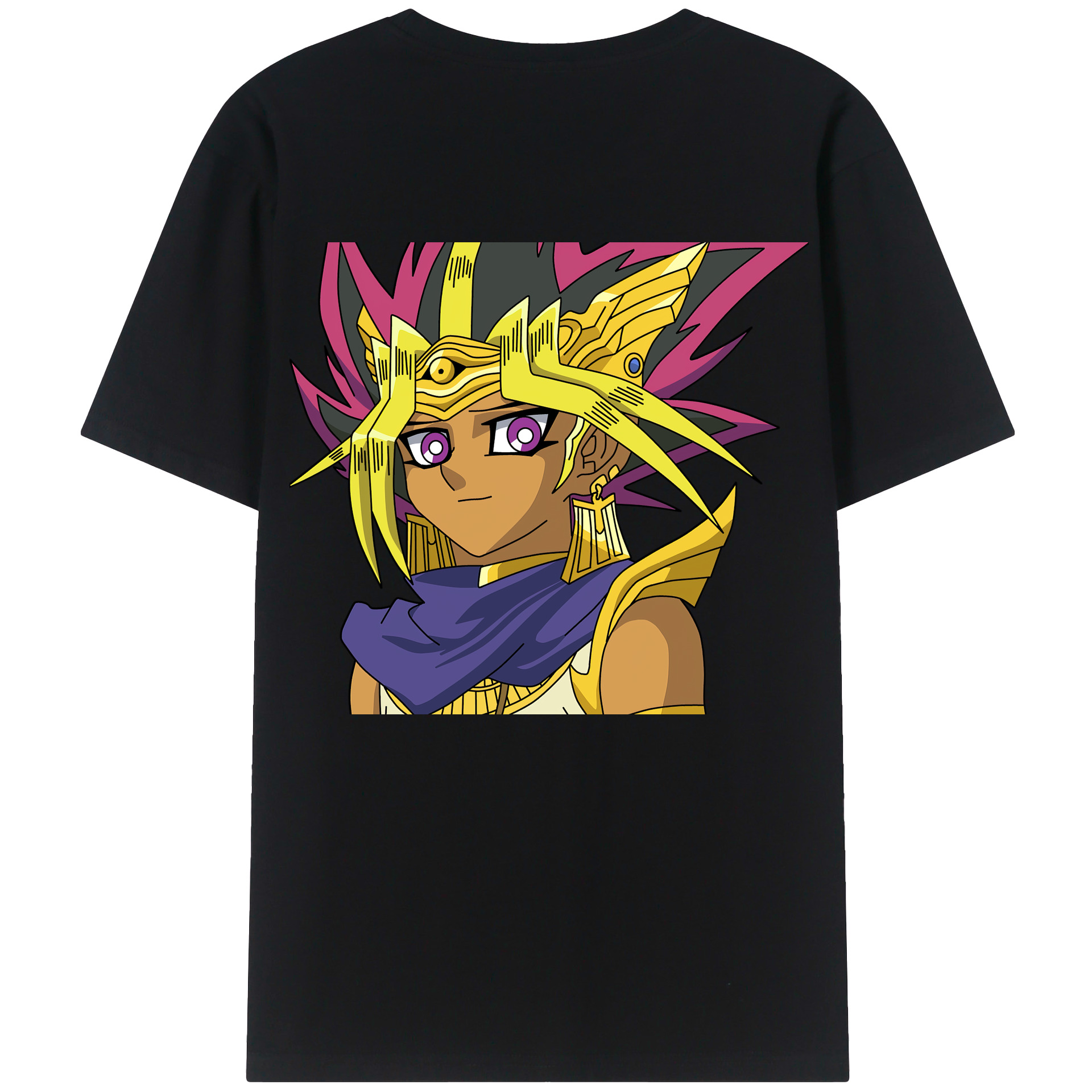 （画像用） 遊☆戯☆王 Yu-Gi-Oh! 綿100％ メンズ半袖Tシャツ（バックプリント） 通気性