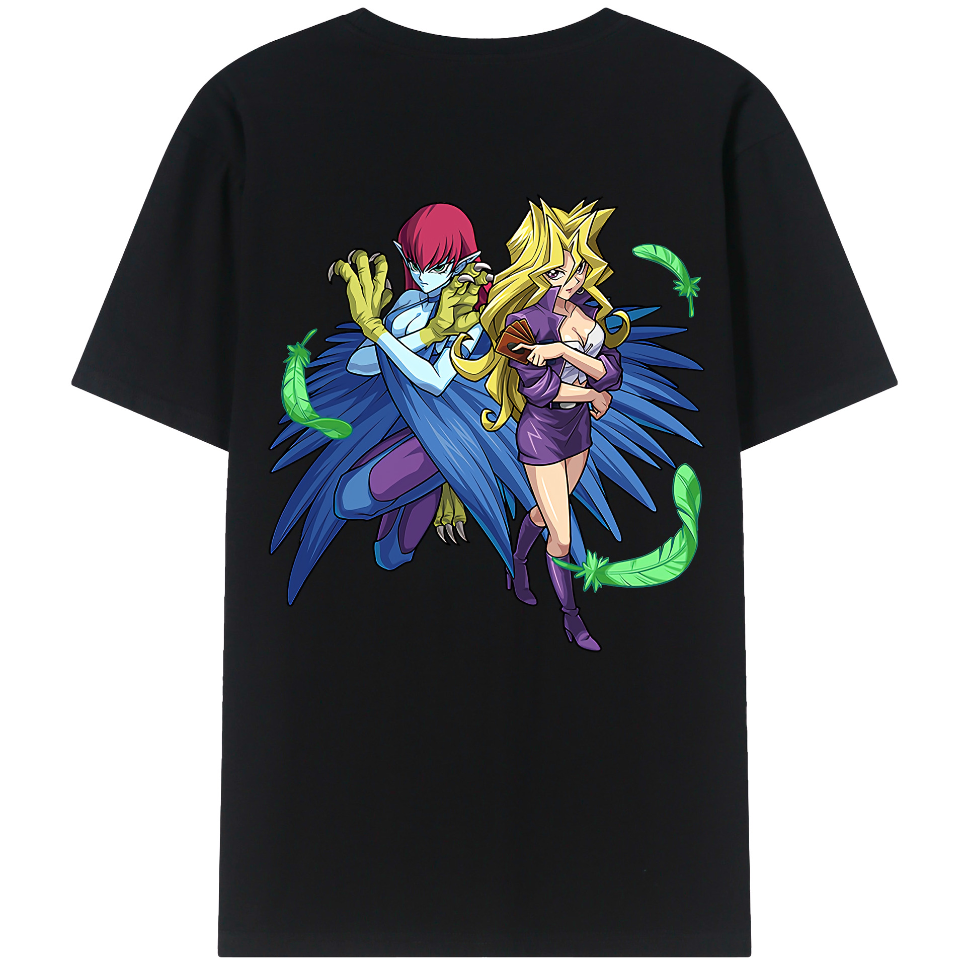（画像用） 遊☆戯☆王 Yu-Gi-Oh! 綿100％ メンズ半袖Tシャツ（バックプリント） 通気性