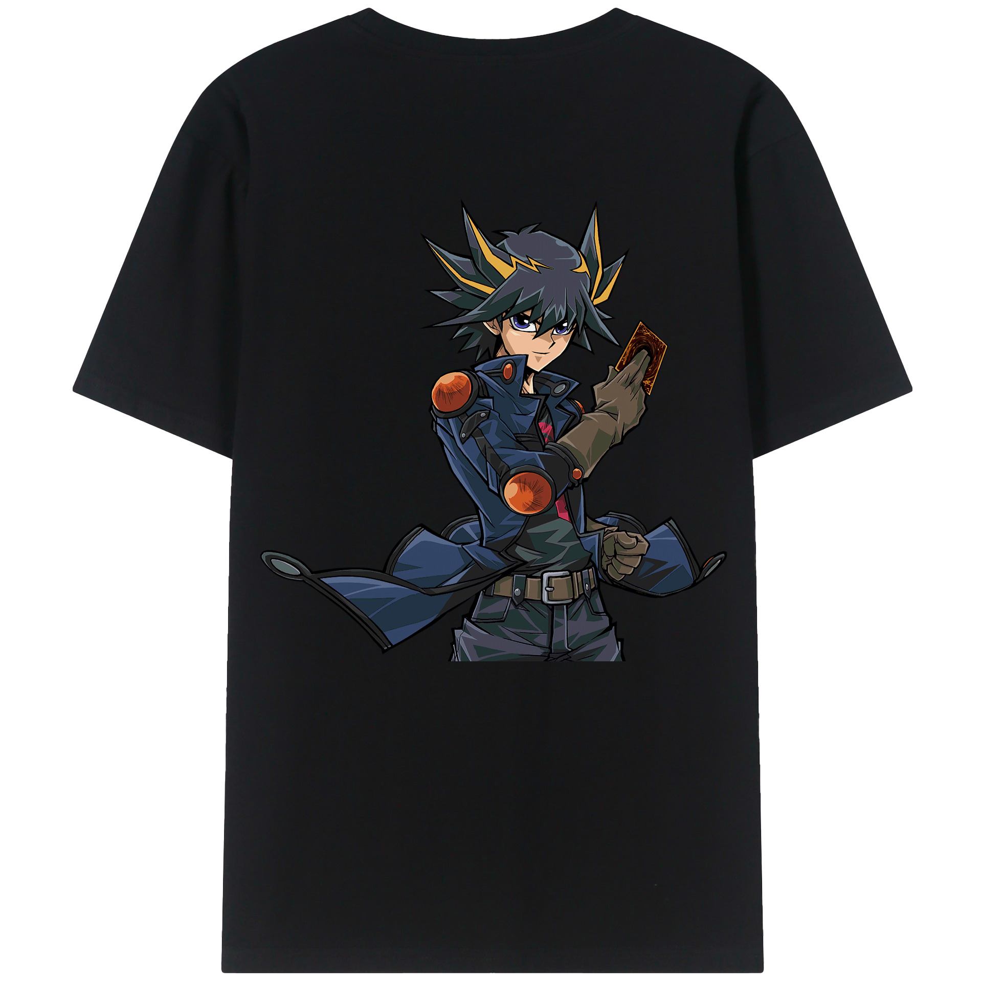 （画像用） 遊☆戯☆王 Yu-Gi-Oh! 綿100％ メンズ半袖Tシャツ（バックプリント） 通気性