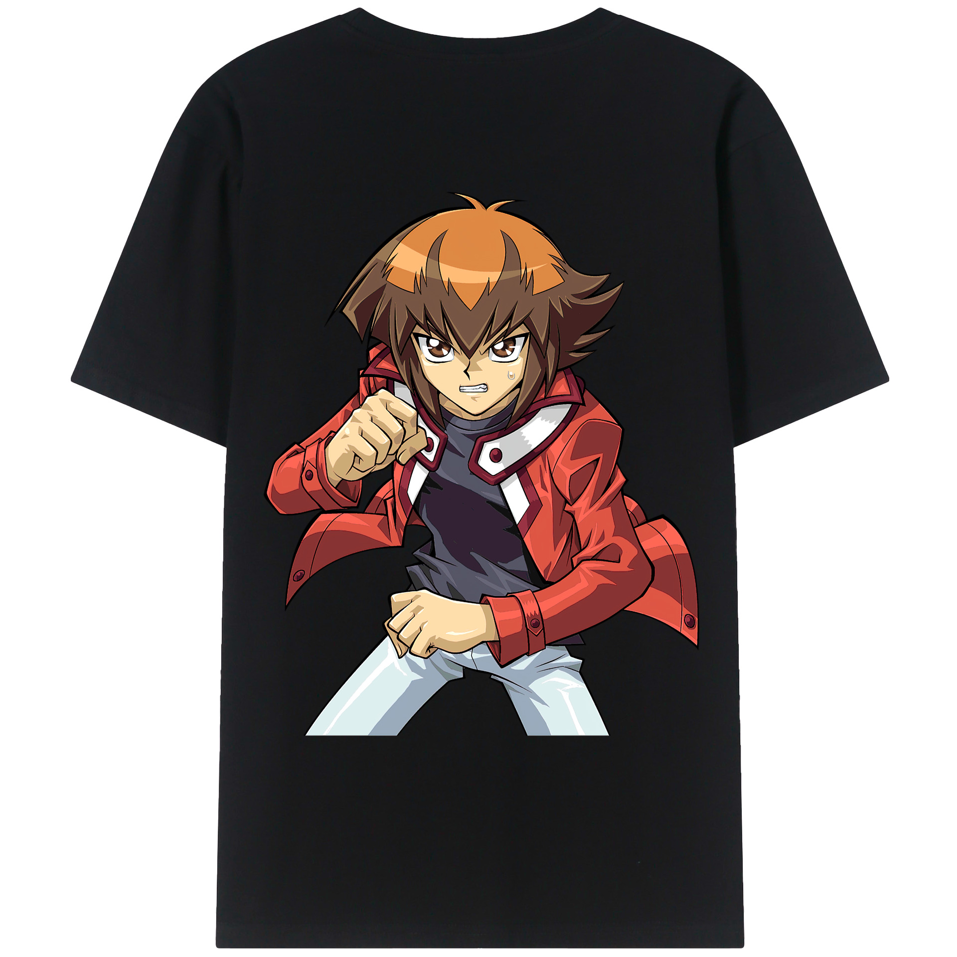 （画像用） 遊☆戯☆王 Yu-Gi-Oh! 綿100％ メンズ半袖Tシャツ（バックプリント） 通気性