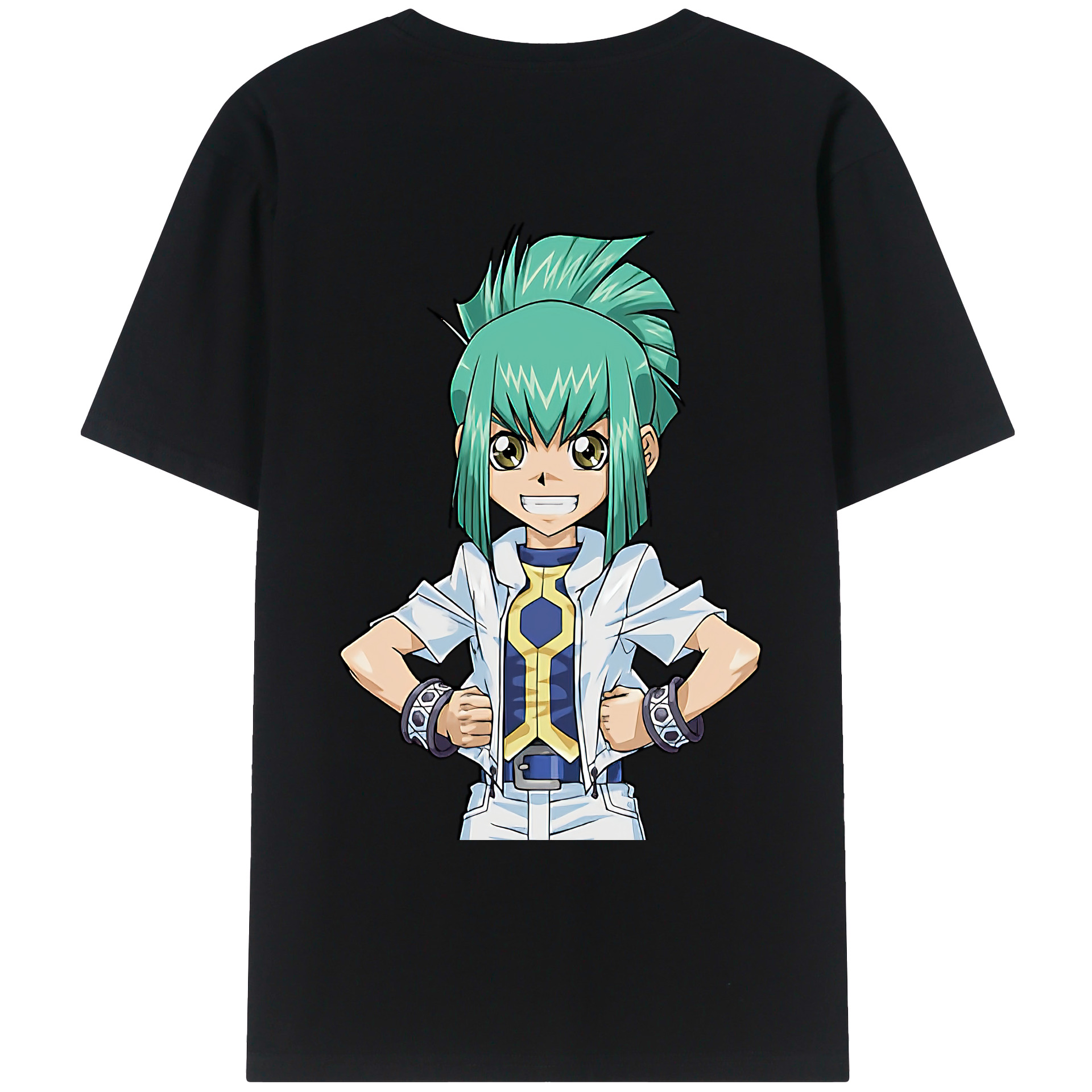 （画像用） 遊☆戯☆王 Yu-Gi-Oh! 綿100％ メンズ半袖Tシャツ（バックプリント） 通気性