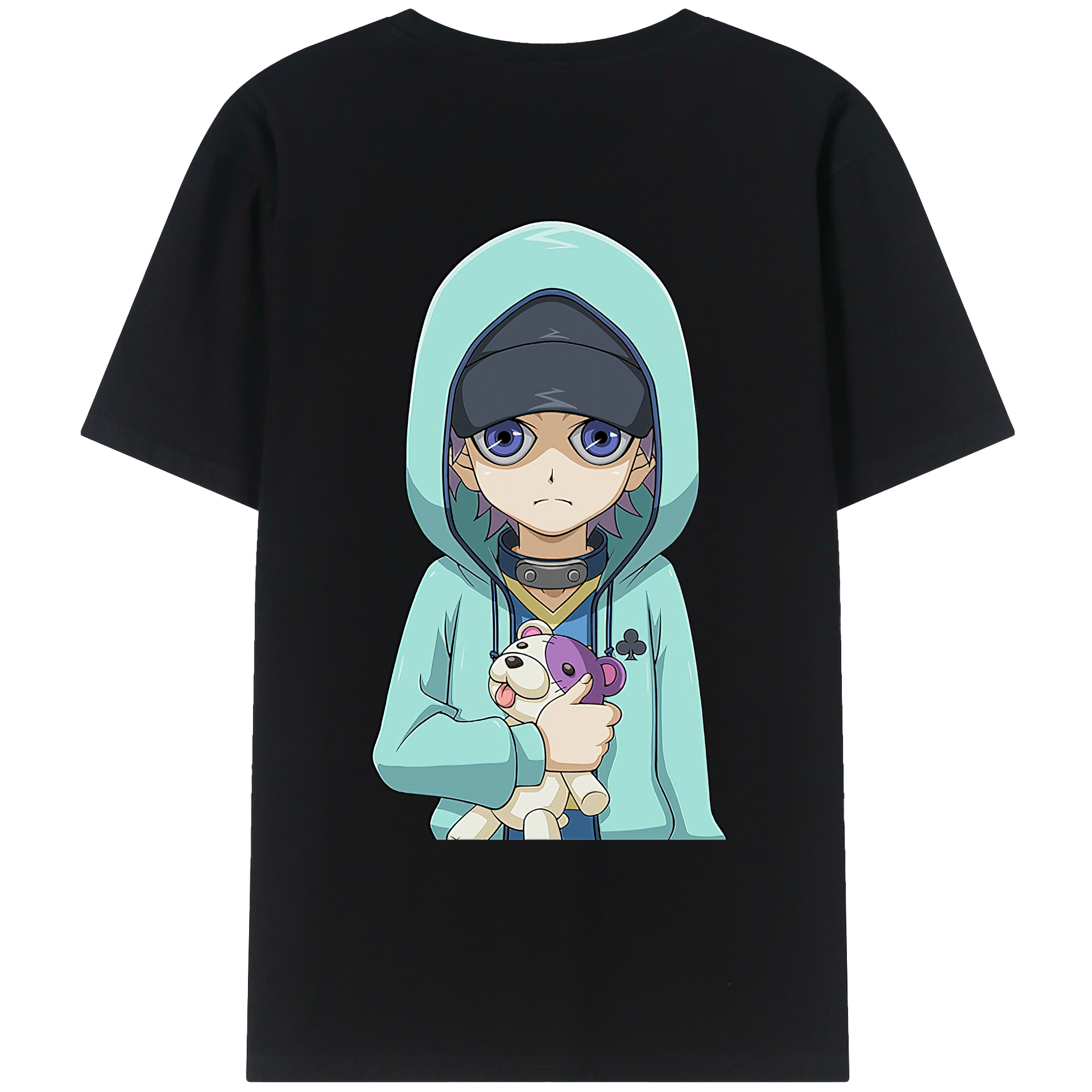 （画像用） 遊☆戯☆王 Yu-Gi-Oh! 綿100％ メンズ半袖Tシャツ（バックプリント） 通気性