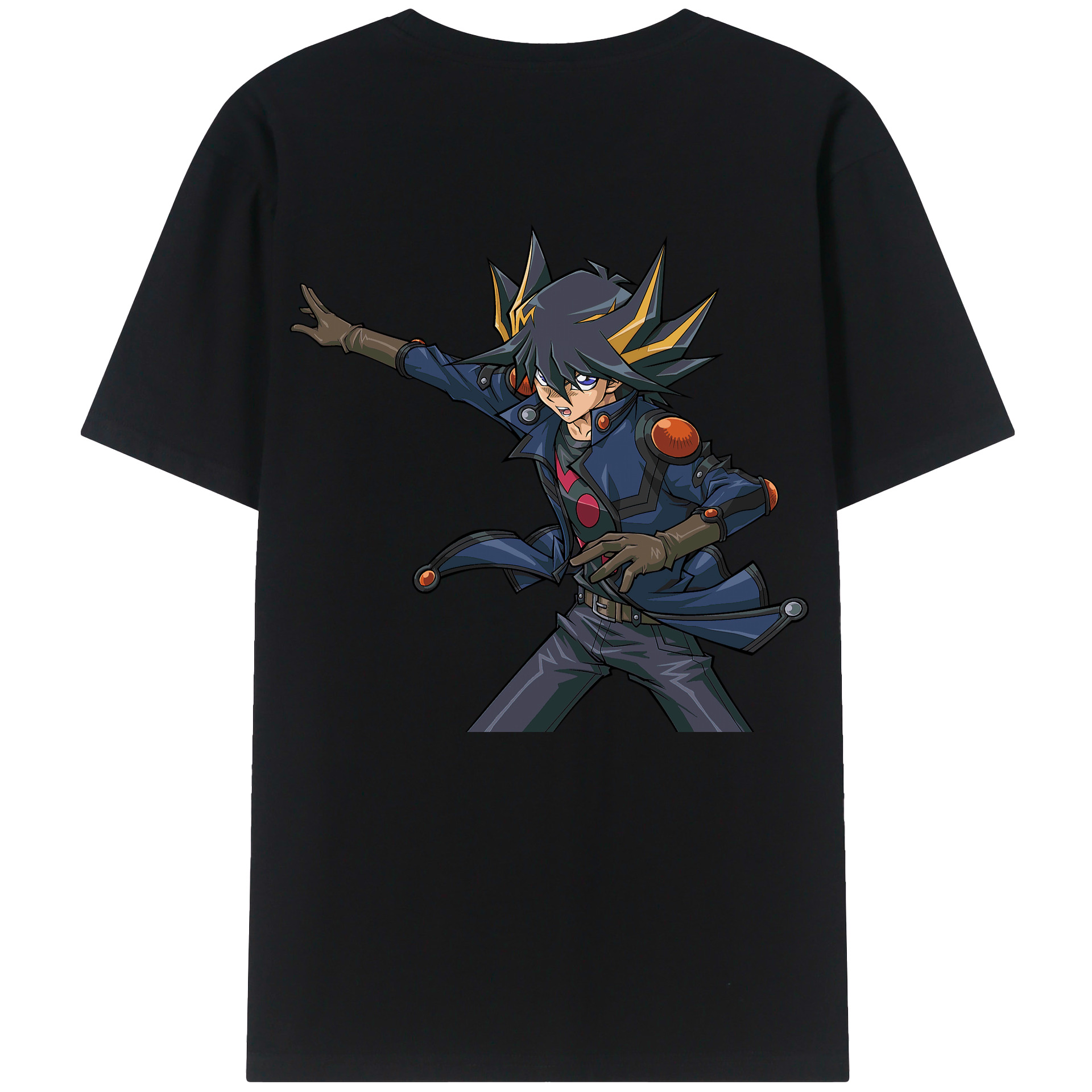 （画像用） 遊☆戯☆王 Yu-Gi-Oh! 綿100％ メンズ半袖Tシャツ（バックプリント） 通気性