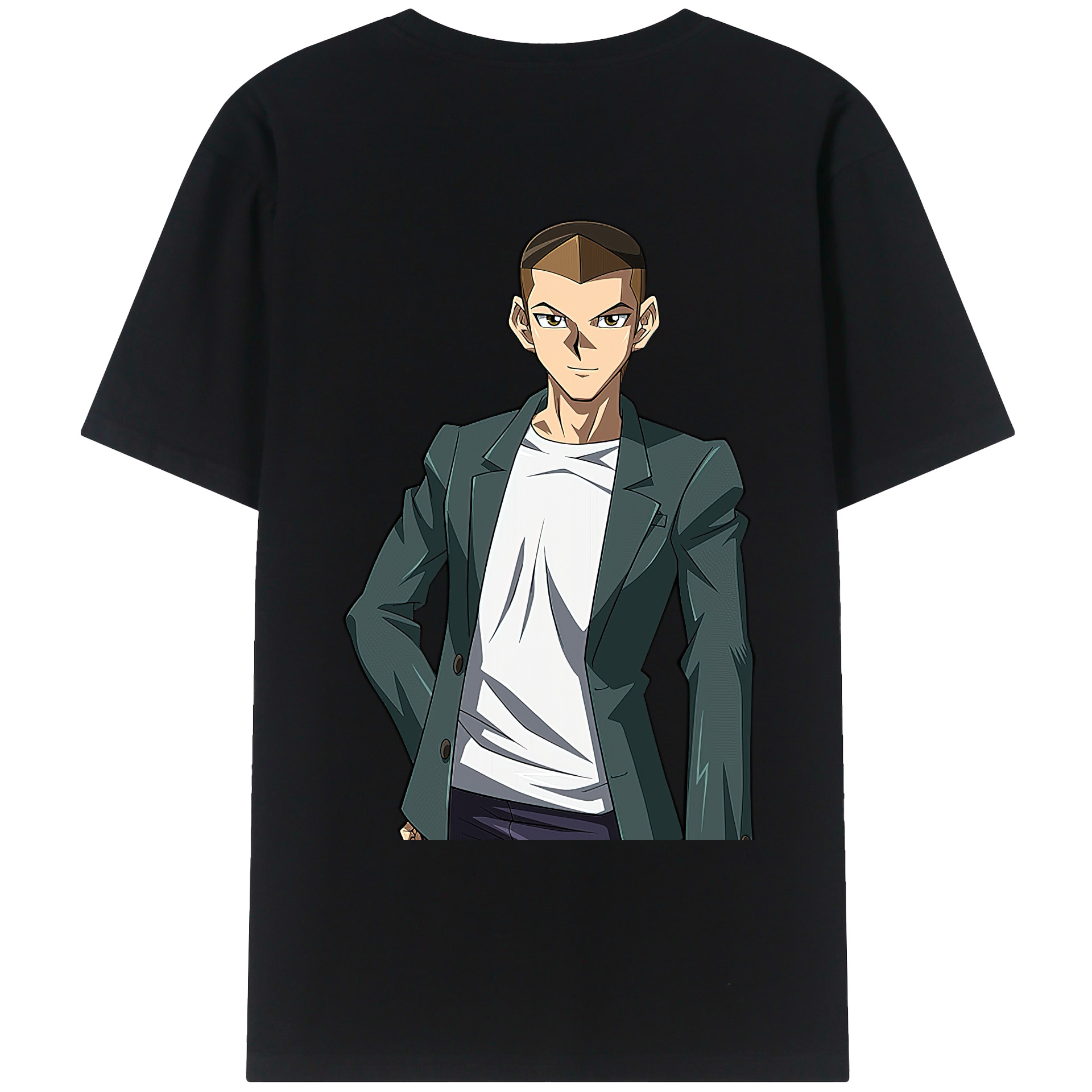 （画像用） 遊☆戯☆王 Yu-Gi-Oh! 綿100％ メンズ半袖Tシャツ（バックプリント） 通気性