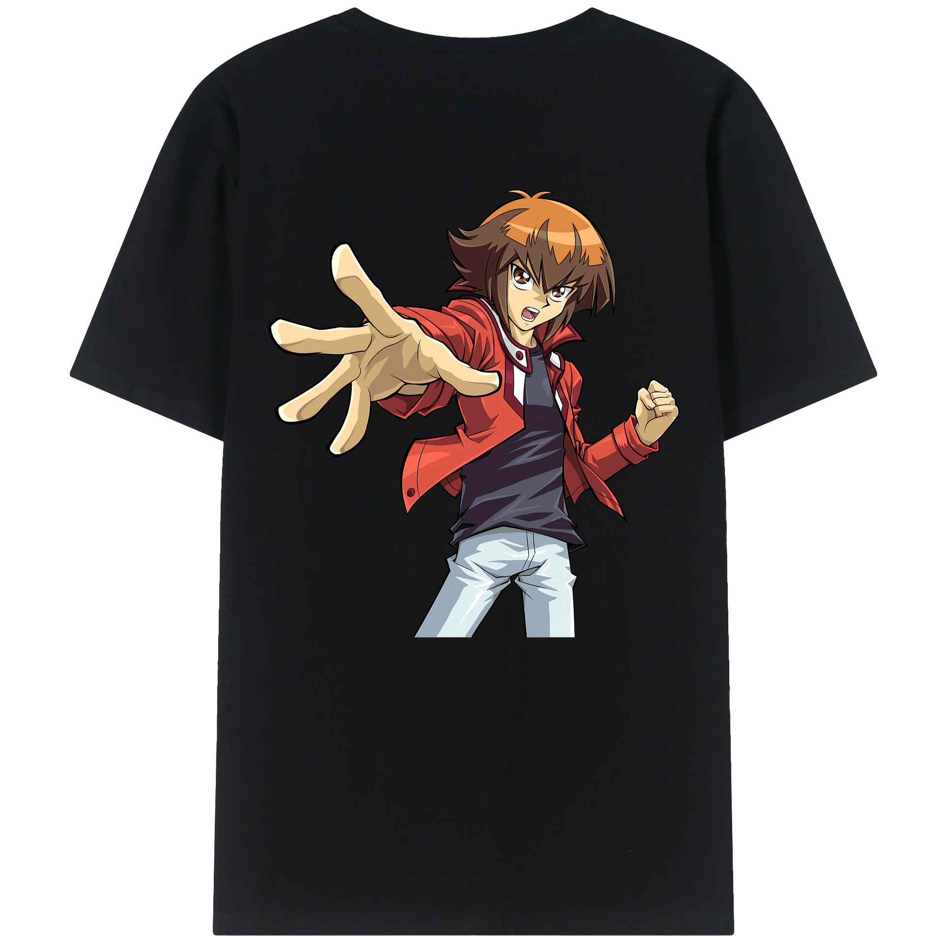 （画像用） 遊☆戯☆王 Yu-Gi-Oh! 綿100％ メンズ半袖Tシャツ（バックプリント） 通気性