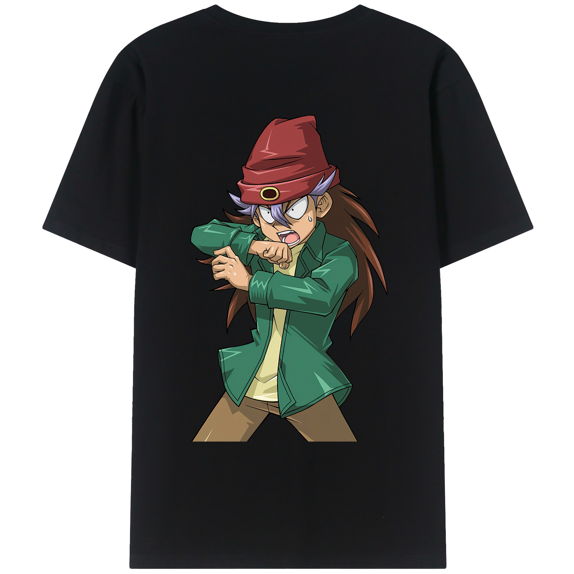 （画像用） 遊☆戯☆王 Yu-Gi-Oh! 綿100％ メンズ半袖Tシャツ（バックプリント） 通気性