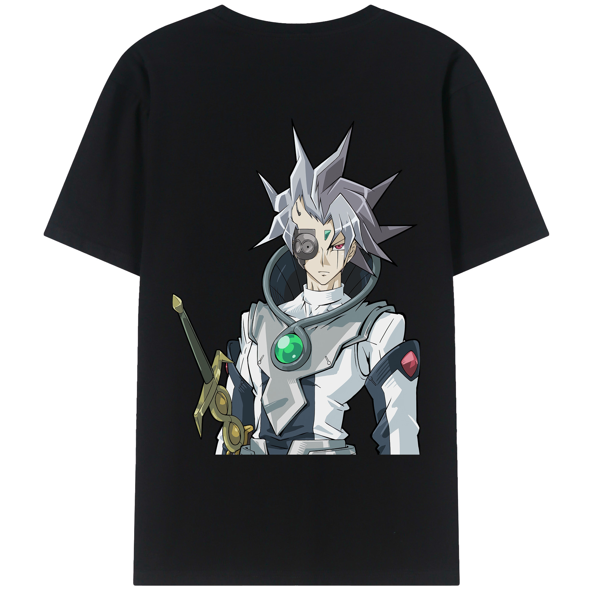 （画像用） 遊☆戯☆王 Yu-Gi-Oh! 綿100％ メンズ半袖Tシャツ（バックプリント） 通気性