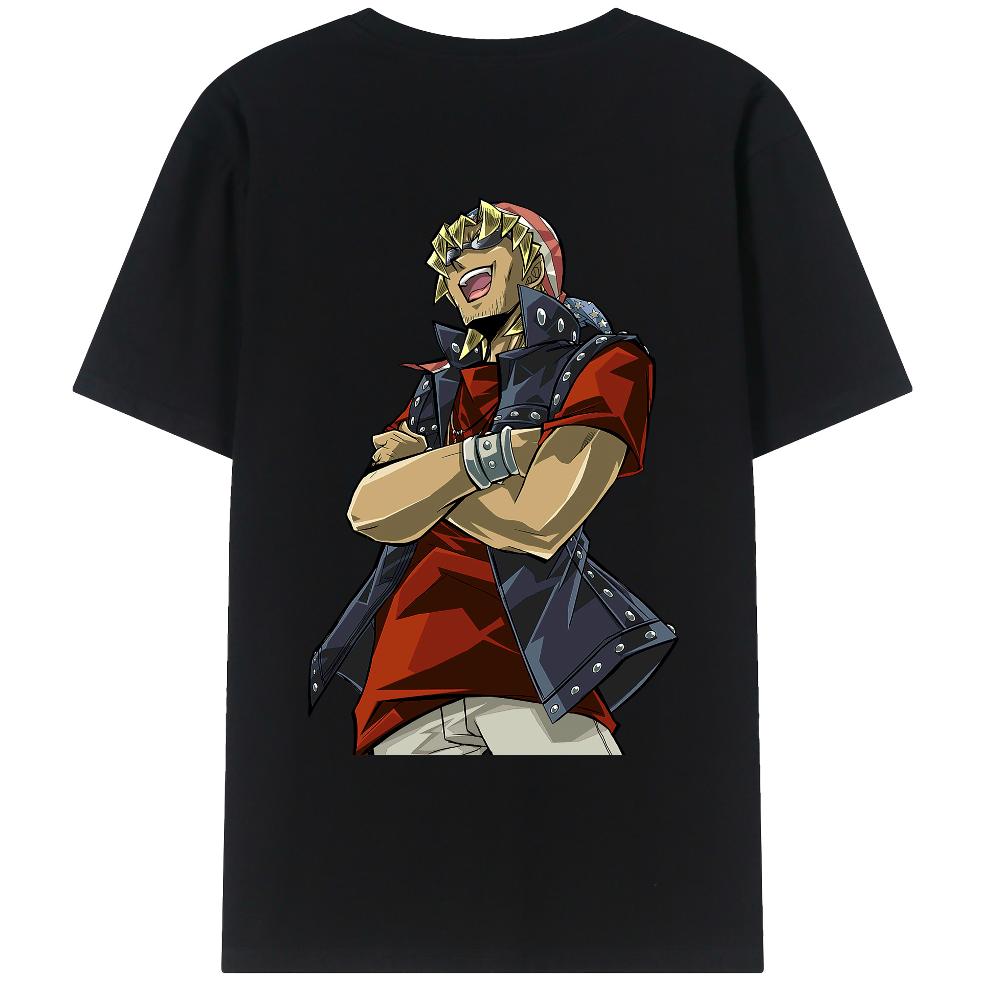 （画像用） 遊☆戯☆王 Yu-Gi-Oh! 綿100％ メンズ半袖Tシャツ（バックプリント） 通気性