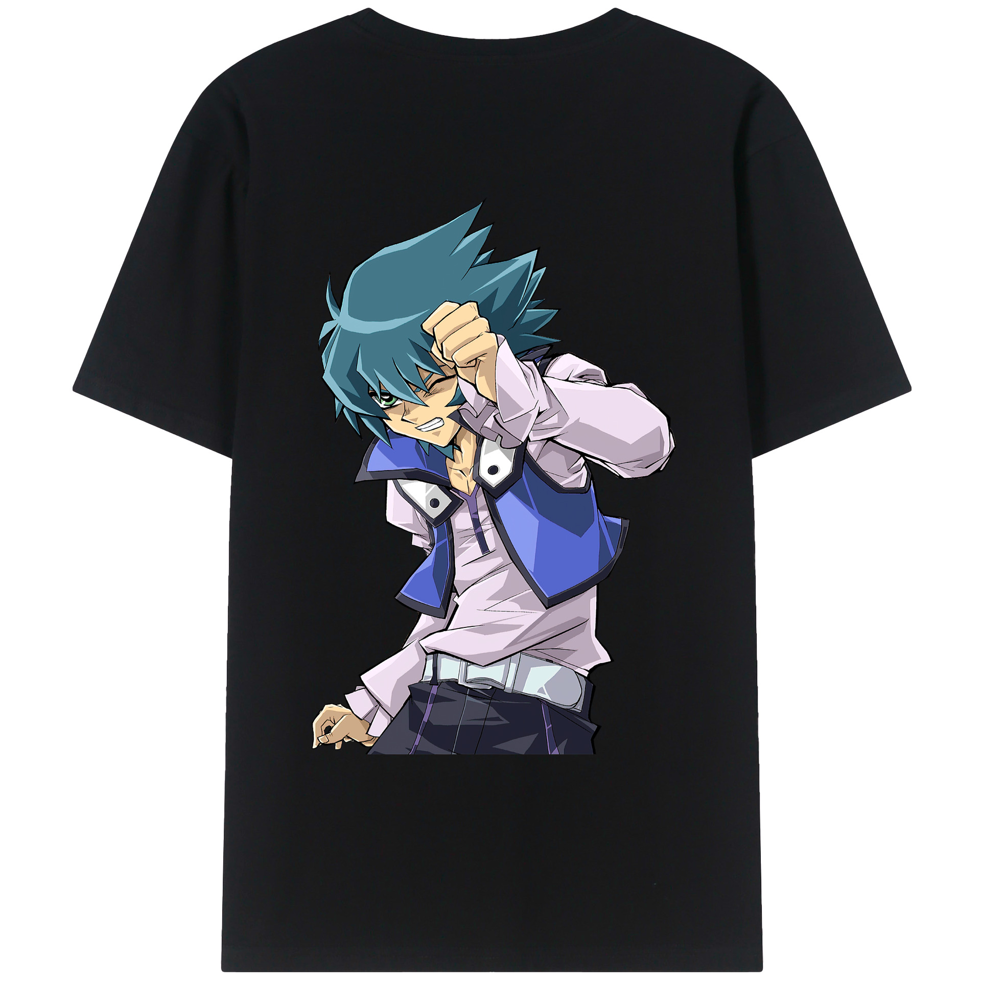 （画像用） 遊☆戯☆王 Yu-Gi-Oh! 綿100％ メンズ半袖Tシャツ（バックプリント） 通気性
