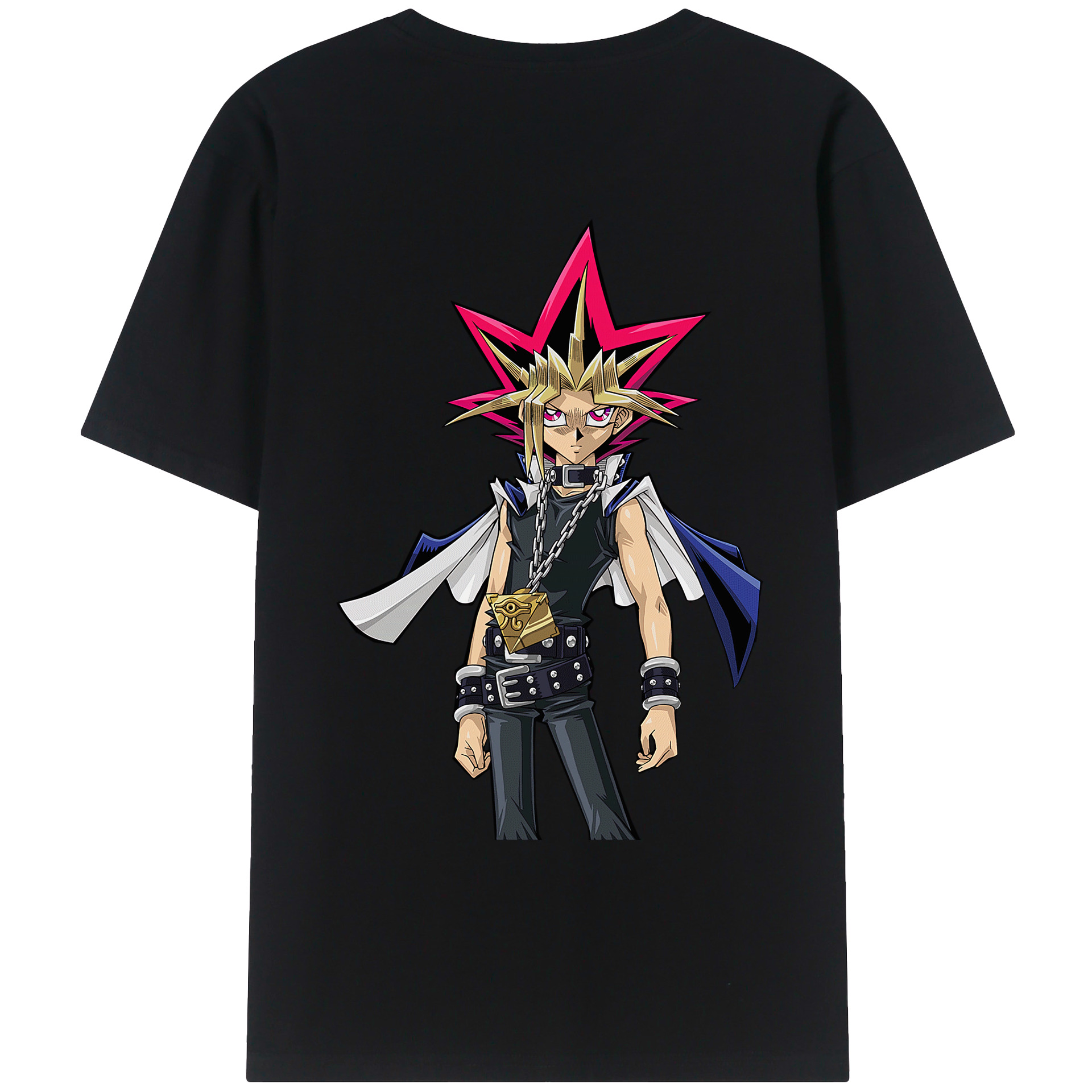 （画像用） 遊☆戯☆王 Yu-Gi-Oh! 綿100％ メンズ半袖Tシャツ（バックプリント） 通気性