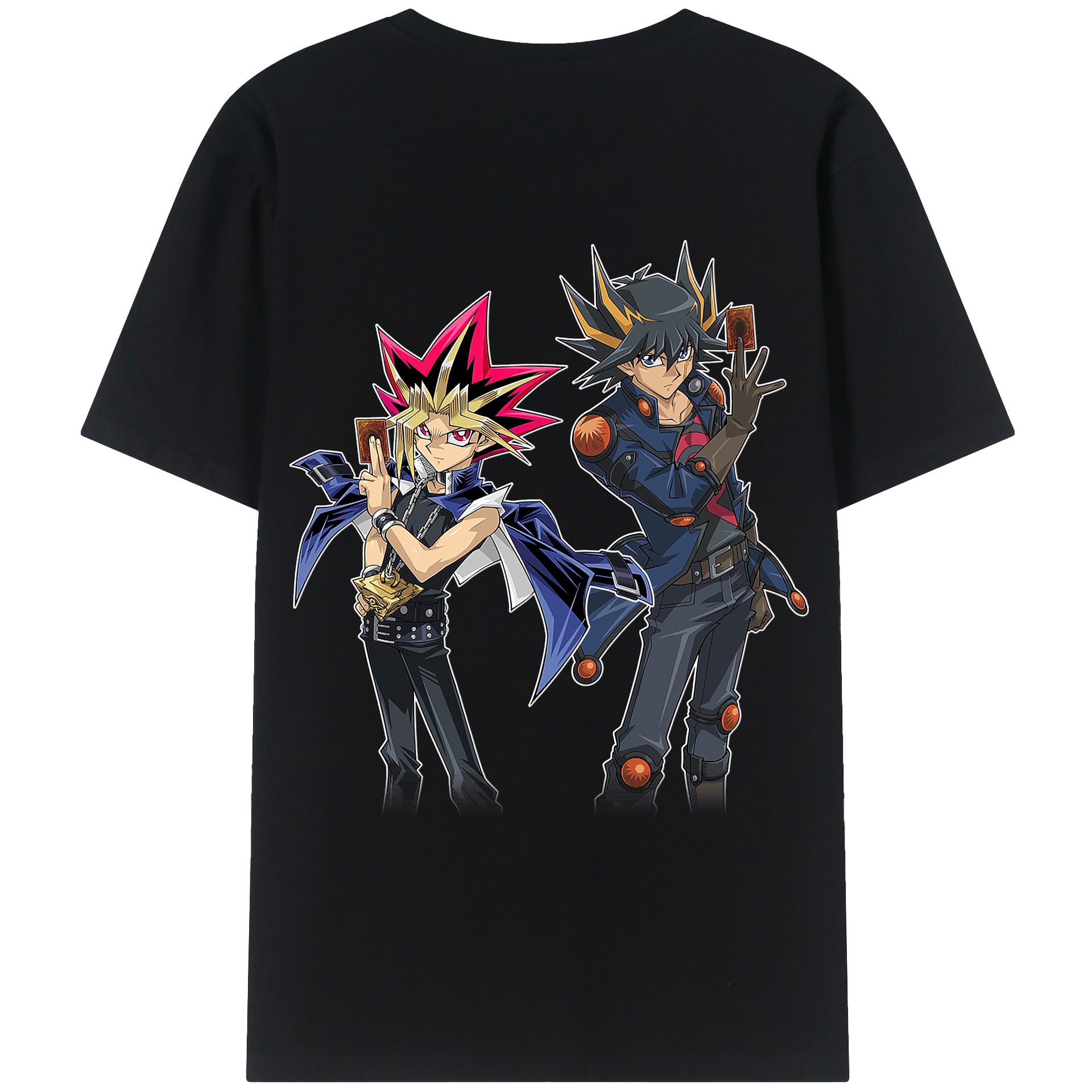 （画像用） 遊☆戯☆王 Yu-Gi-Oh! 綿100％ メンズ半袖Tシャツ（バックプリント） 通気性