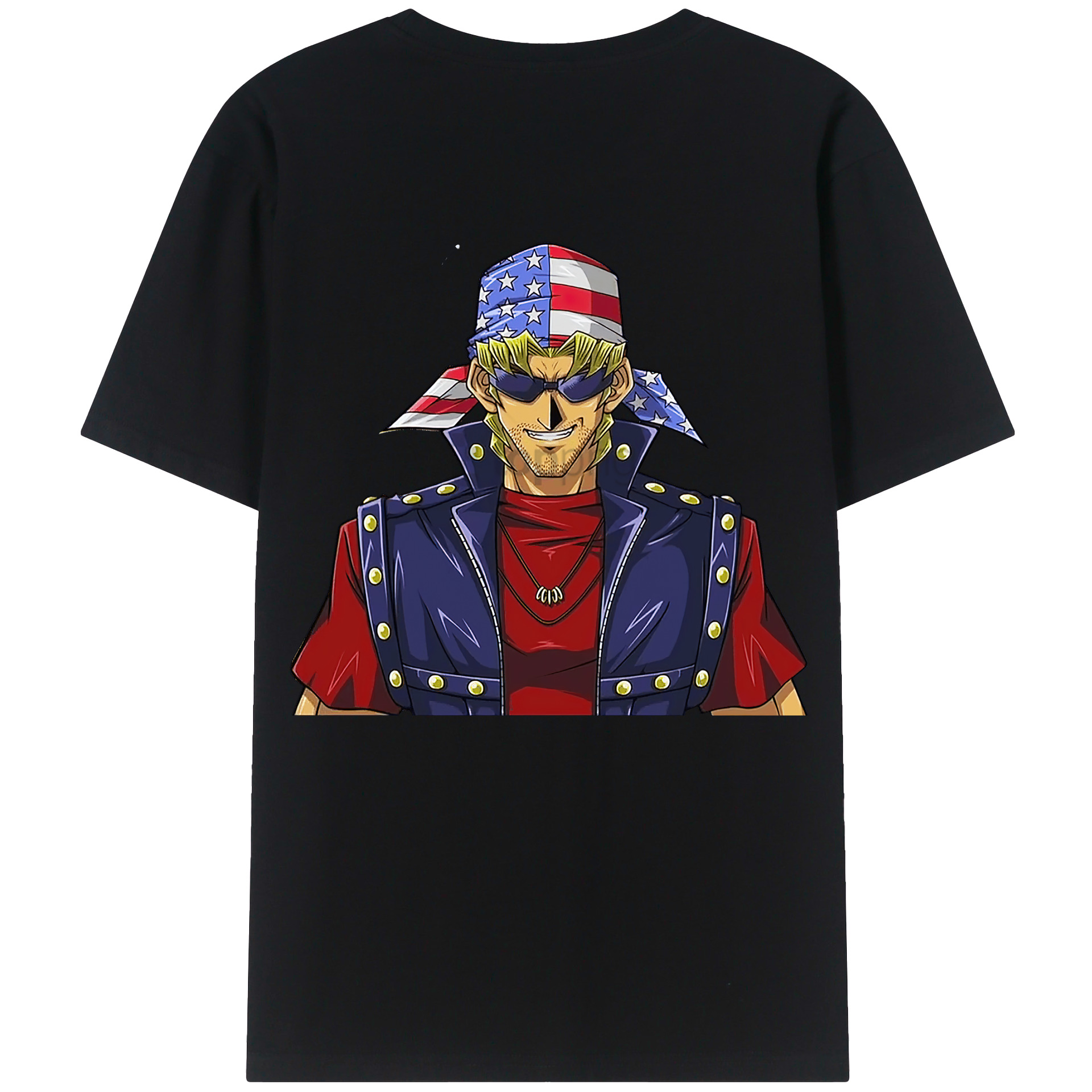 （画像用） 遊☆戯☆王 Yu-Gi-Oh! 綿100％ メンズ半袖Tシャツ（バックプリント） 通気性
