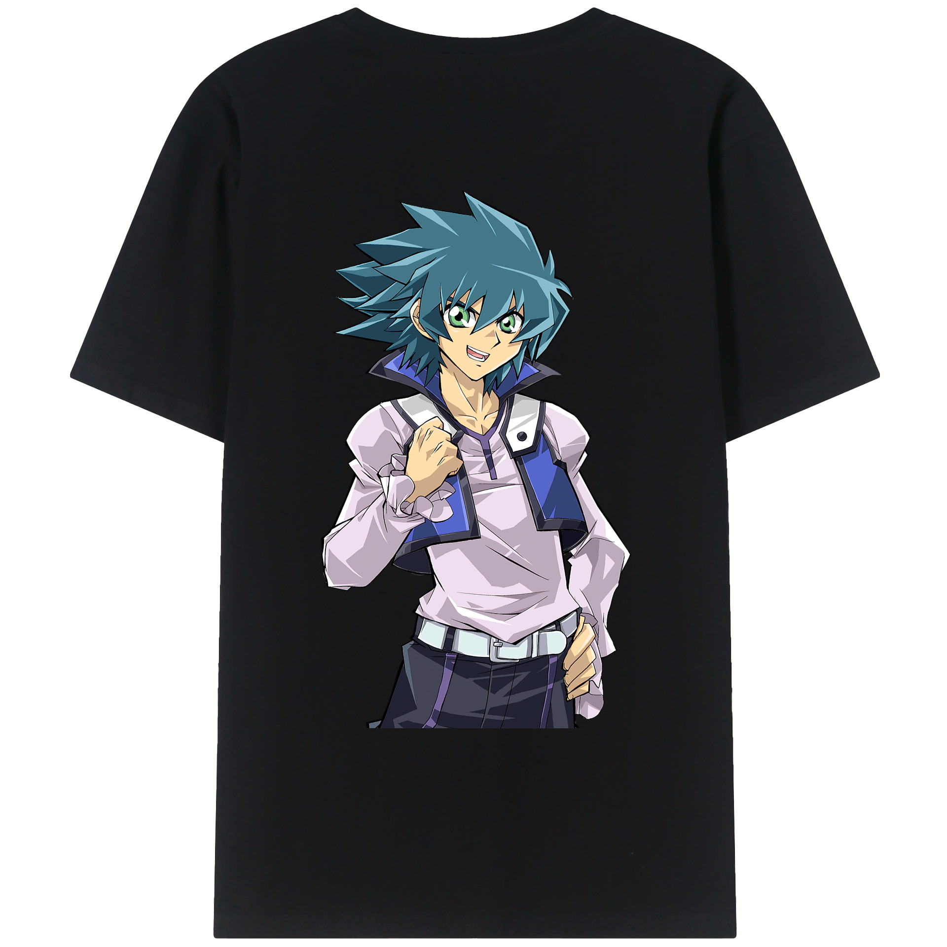 （画像用） 遊☆戯☆王 Yu-Gi-Oh! 綿100％ メンズ半袖Tシャツ（バックプリント） 通気性