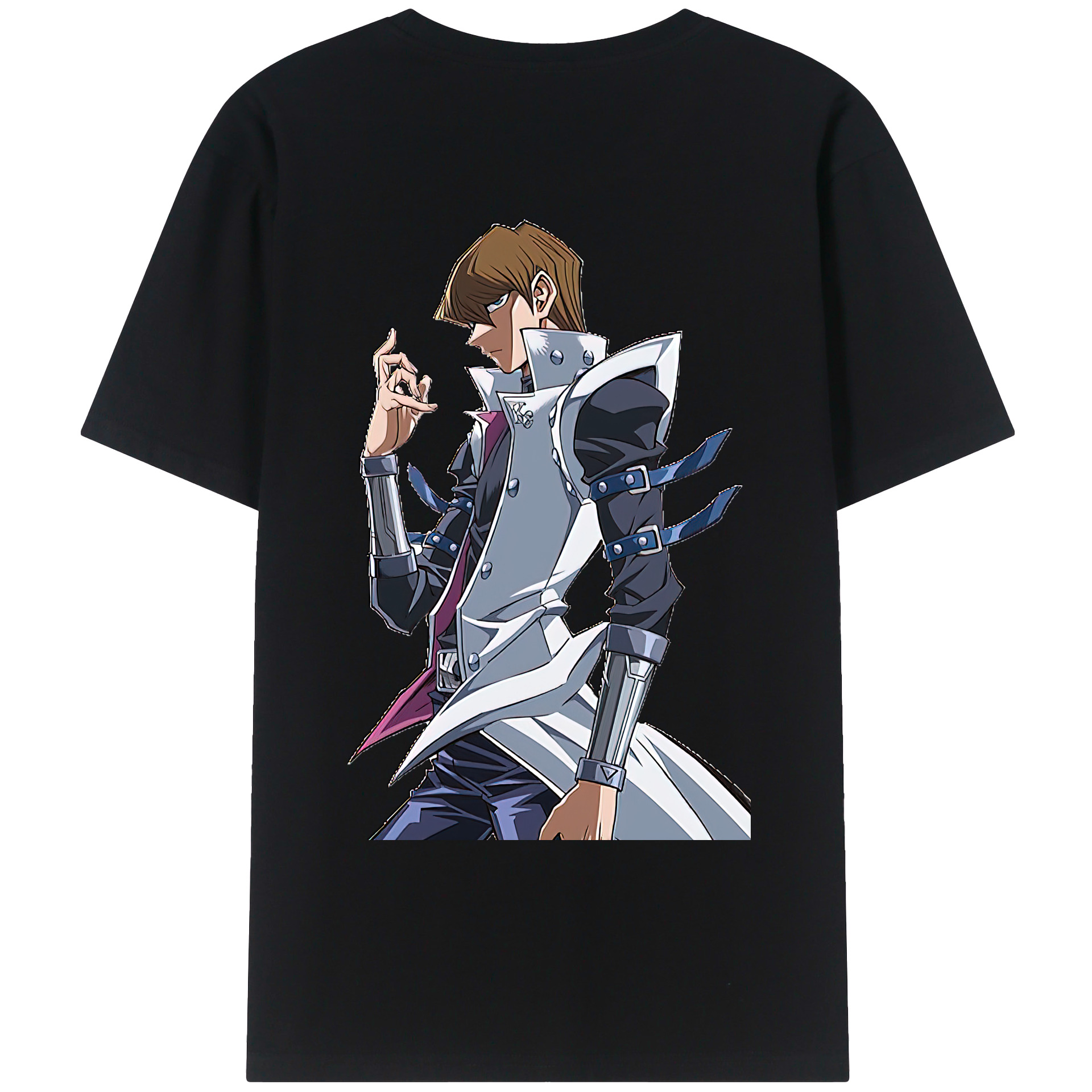 （画像用） 遊☆戯☆王 Yu-Gi-Oh! 綿100％ メンズ半袖Tシャツ（バックプリント） 通気性