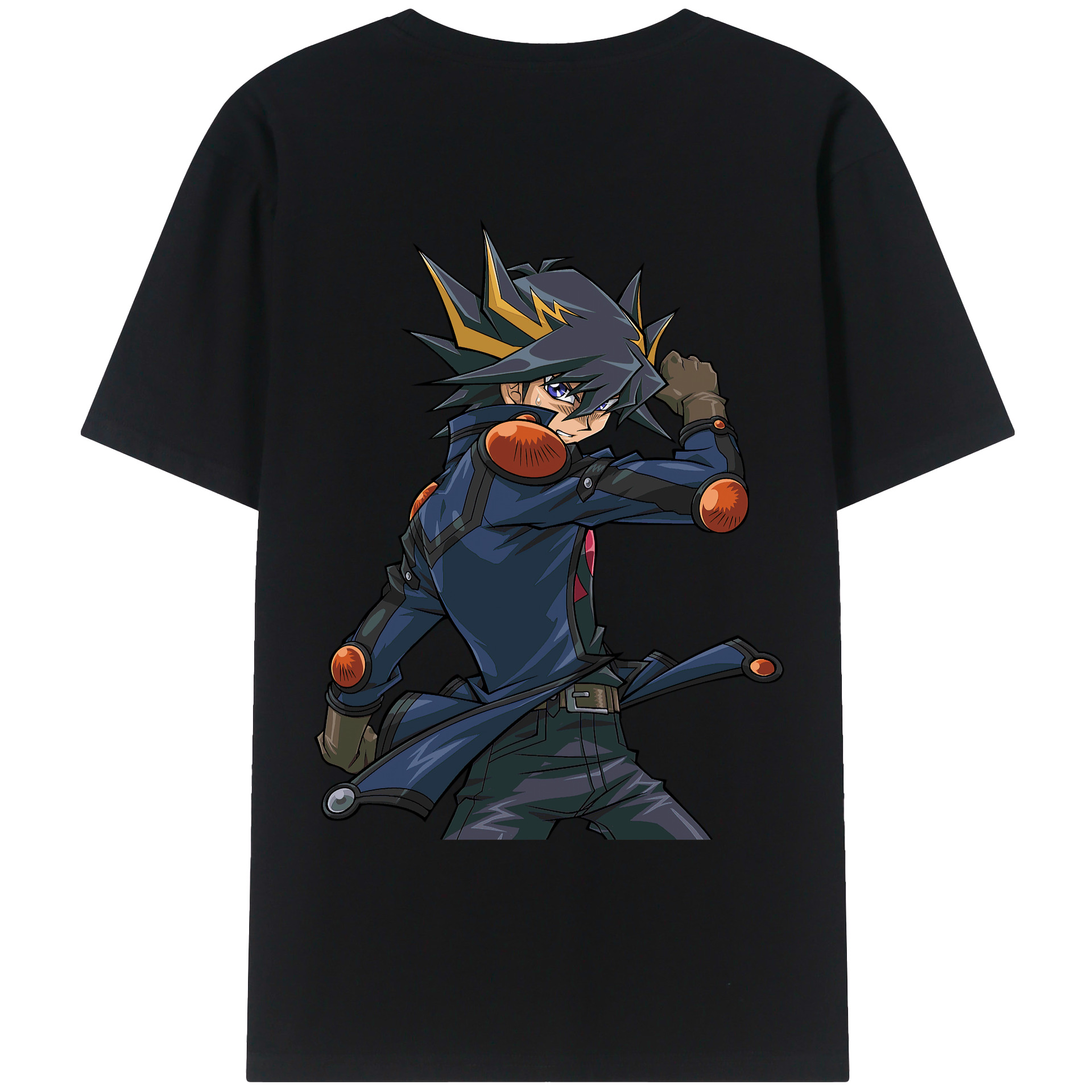 （画像用） 遊☆戯☆王 Yu-Gi-Oh! 綿100％ メンズ半袖Tシャツ（バックプリント） 通気性