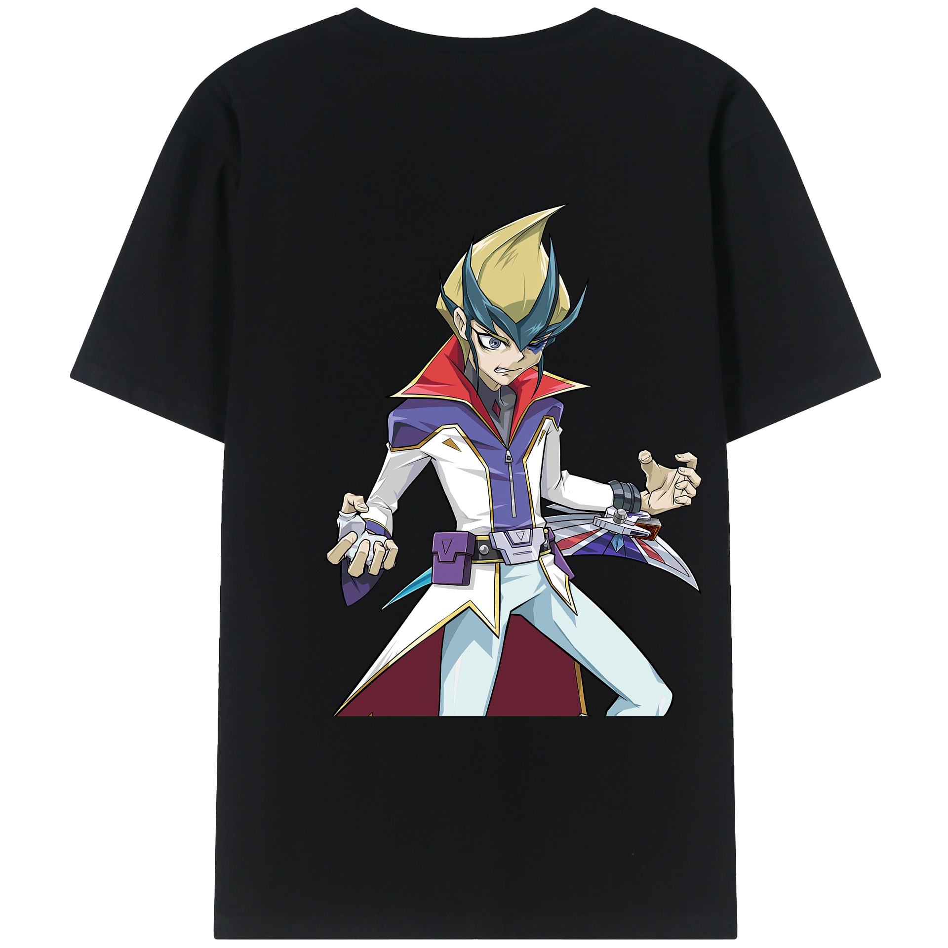 （画像用） 遊☆戯☆王 Yu-Gi-Oh! 綿100％ メンズ半袖Tシャツ（バックプリント） 通気性