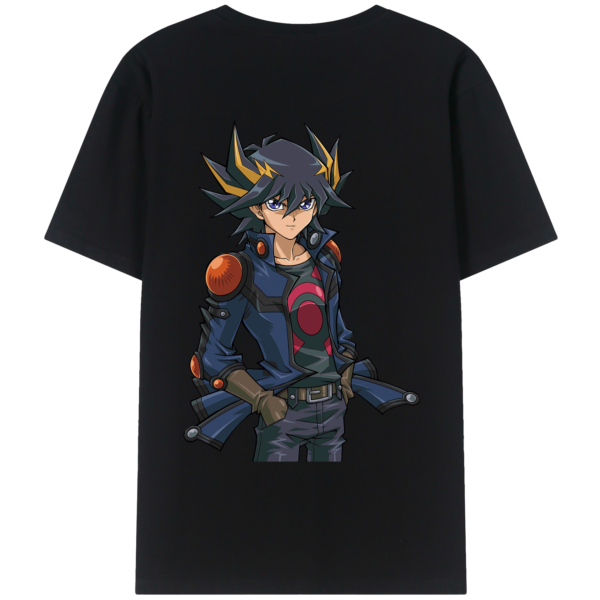（画像用） 遊☆戯☆王 Yu-Gi-Oh! 綿100％ メンズ半袖Tシャツ（バックプリント） 通気性