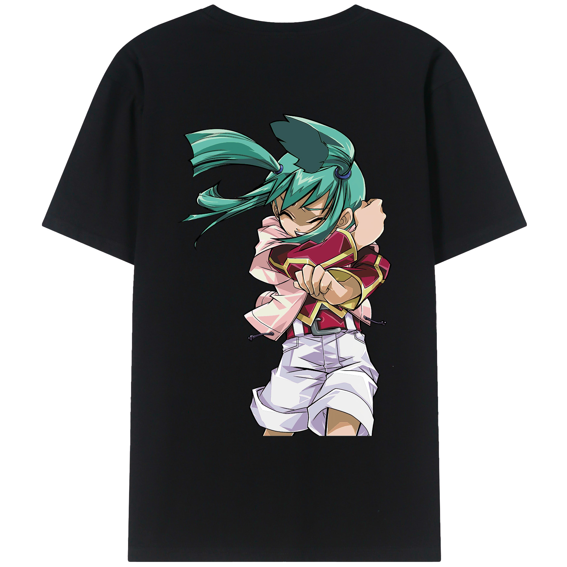 （画像用） 遊☆戯☆王 Yu-Gi-Oh! 綿100％ メンズ半袖Tシャツ（バックプリント） 通気性