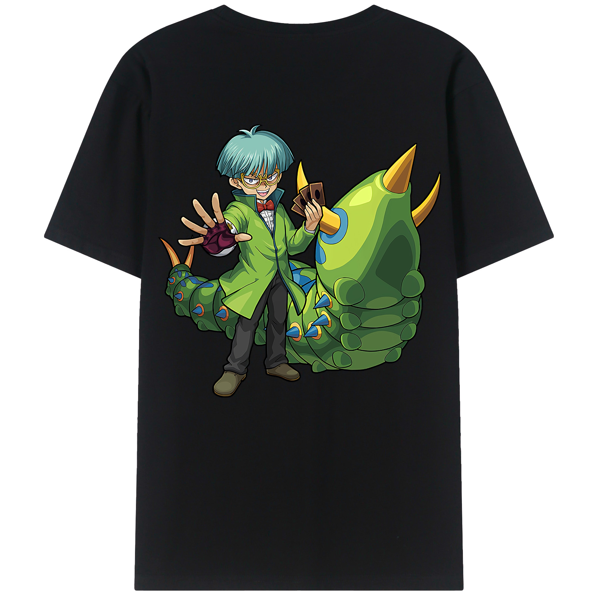 （画像用） 遊☆戯☆王 Yu-Gi-Oh! 綿100％ メンズ半袖Tシャツ（バックプリント） 通気性