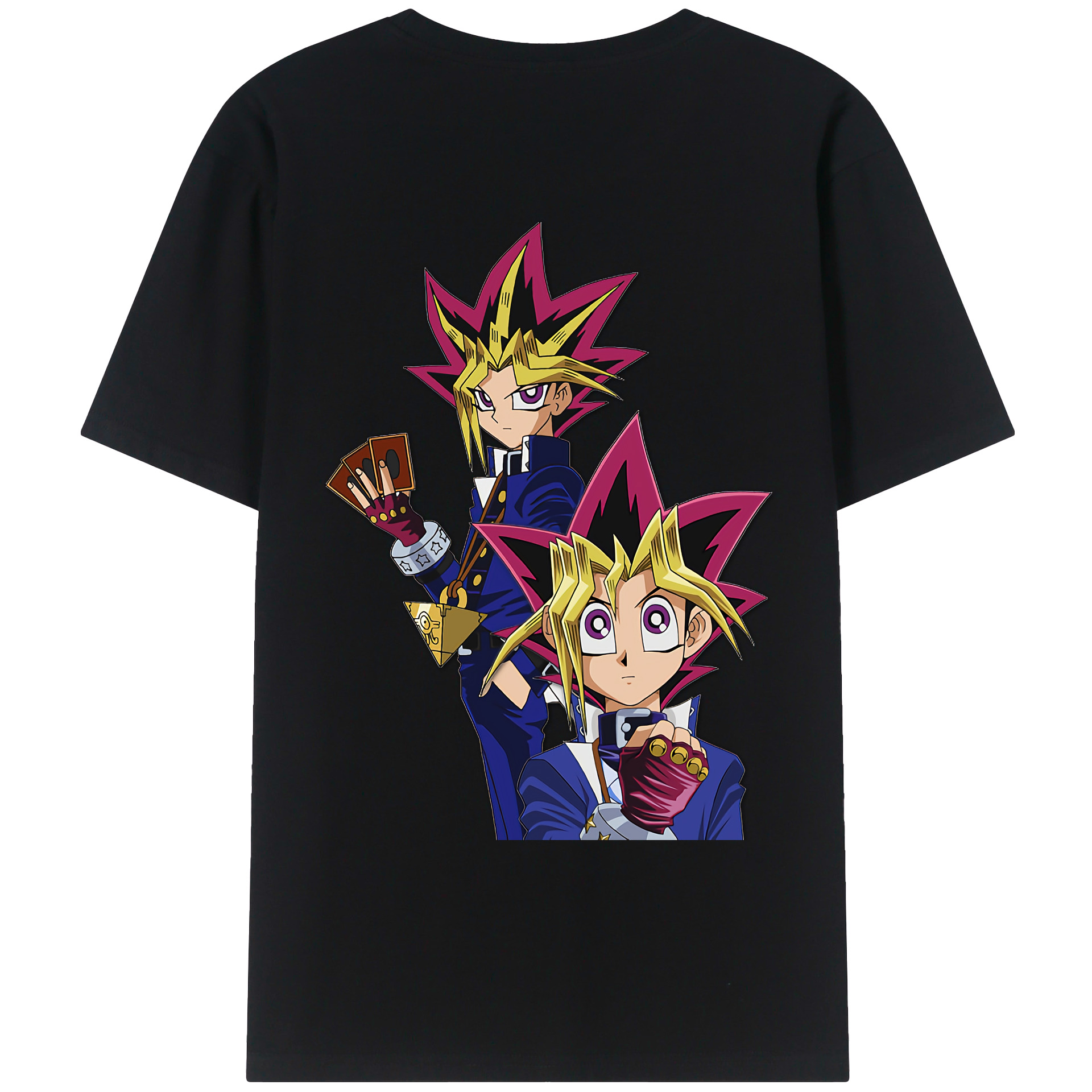 （画像用） 遊☆戯☆王 Yu-Gi-Oh! 綿100％ メンズ半袖Tシャツ（バックプリント） 通気性