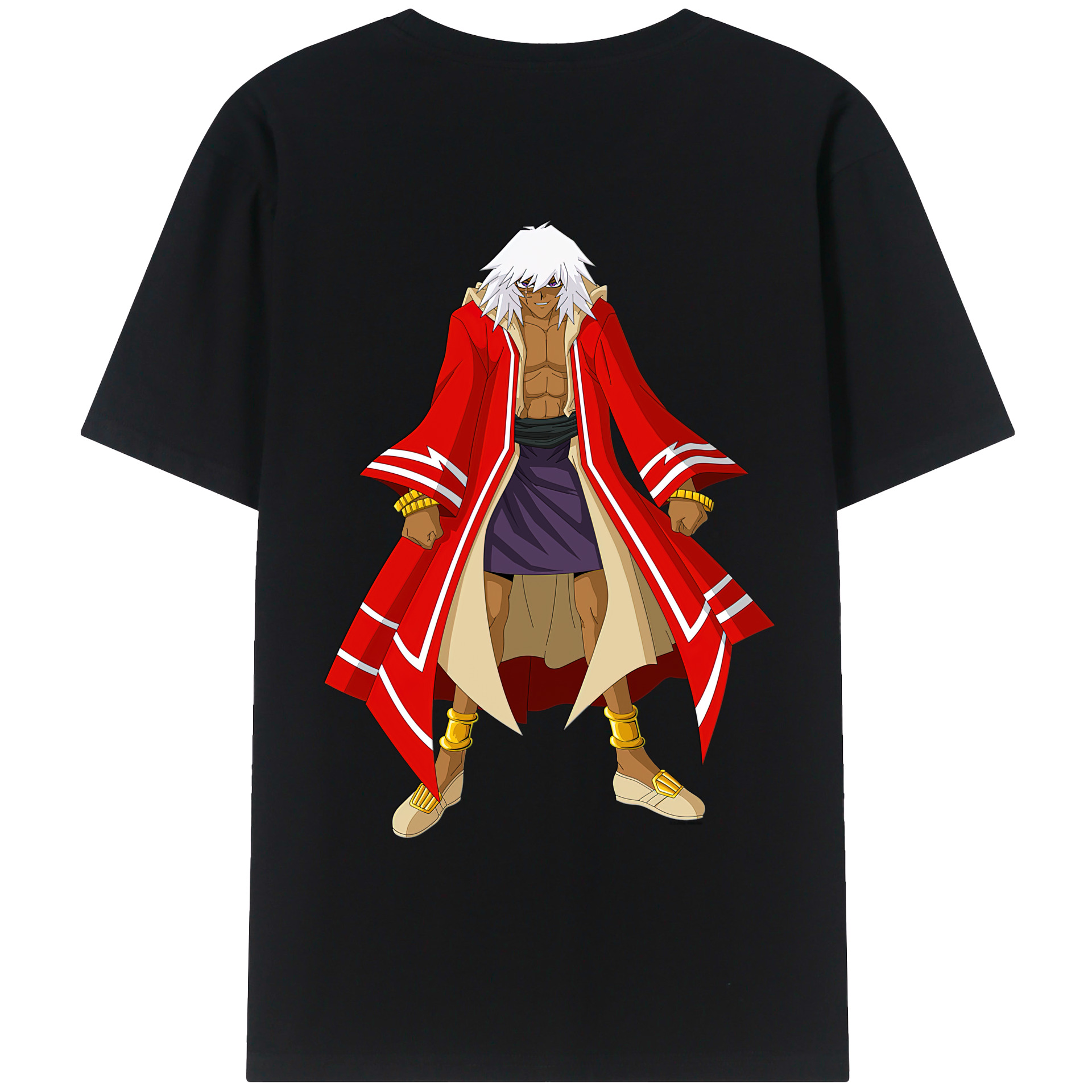 （画像用） 遊☆戯☆王 Yu-Gi-Oh! 綿100％ メンズ半袖Tシャツ（バックプリント） 通気性