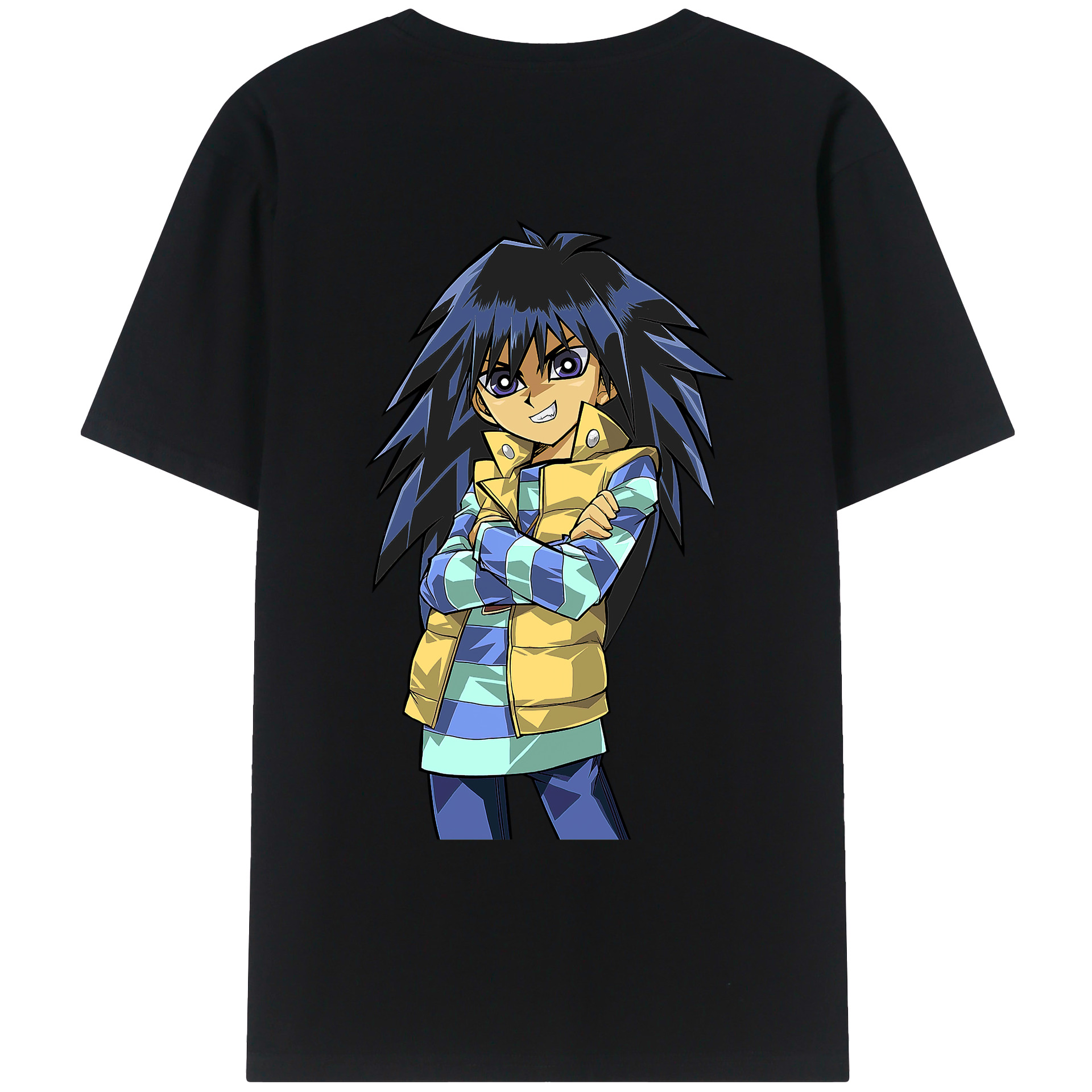 （画像用） 遊☆戯☆王 Yu-Gi-Oh! 綿100％ メンズ半袖Tシャツ（バックプリント） 通気性