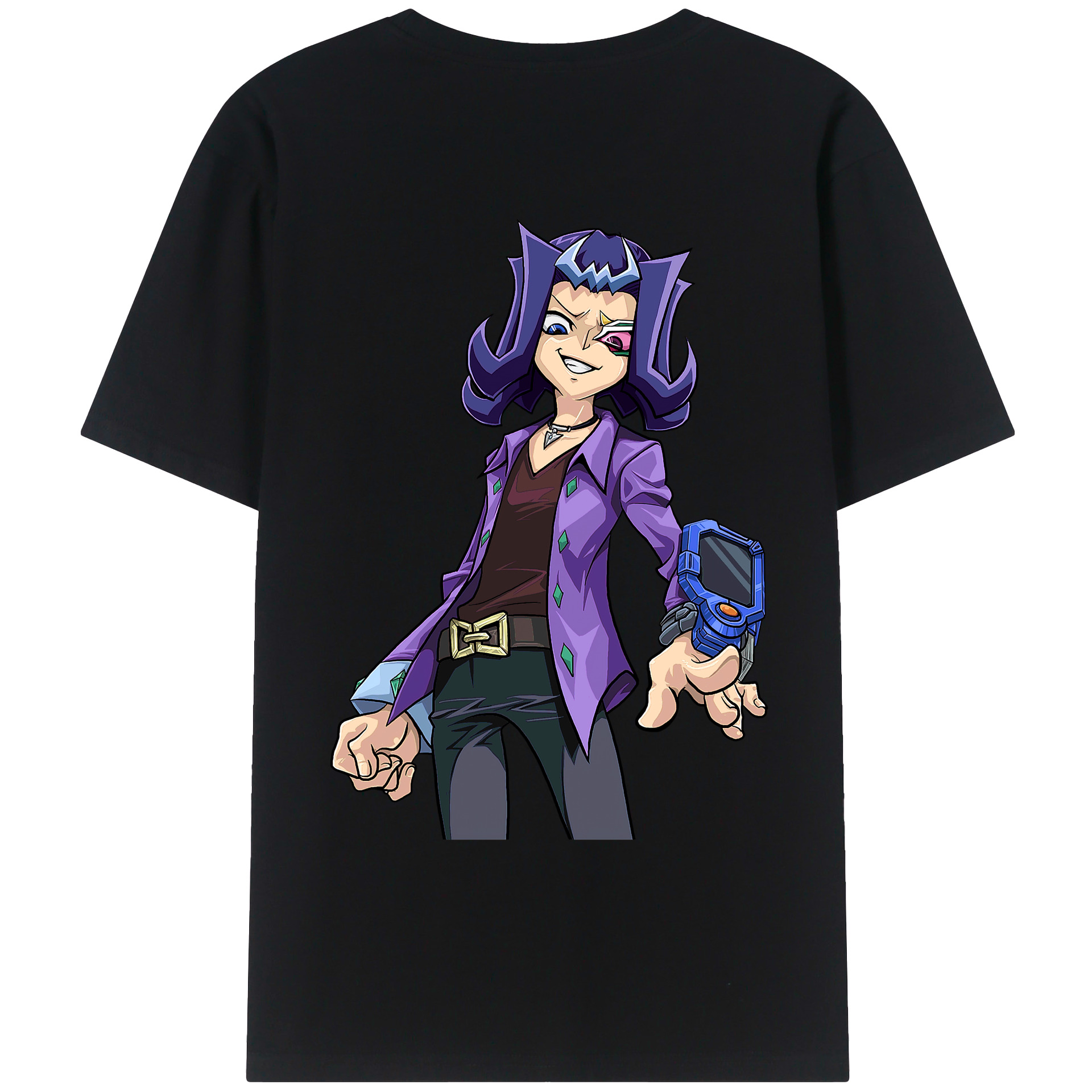 （画像用） 遊☆戯☆王 Yu-Gi-Oh! 綿100％ メンズ半袖Tシャツ（バックプリント） 通気性